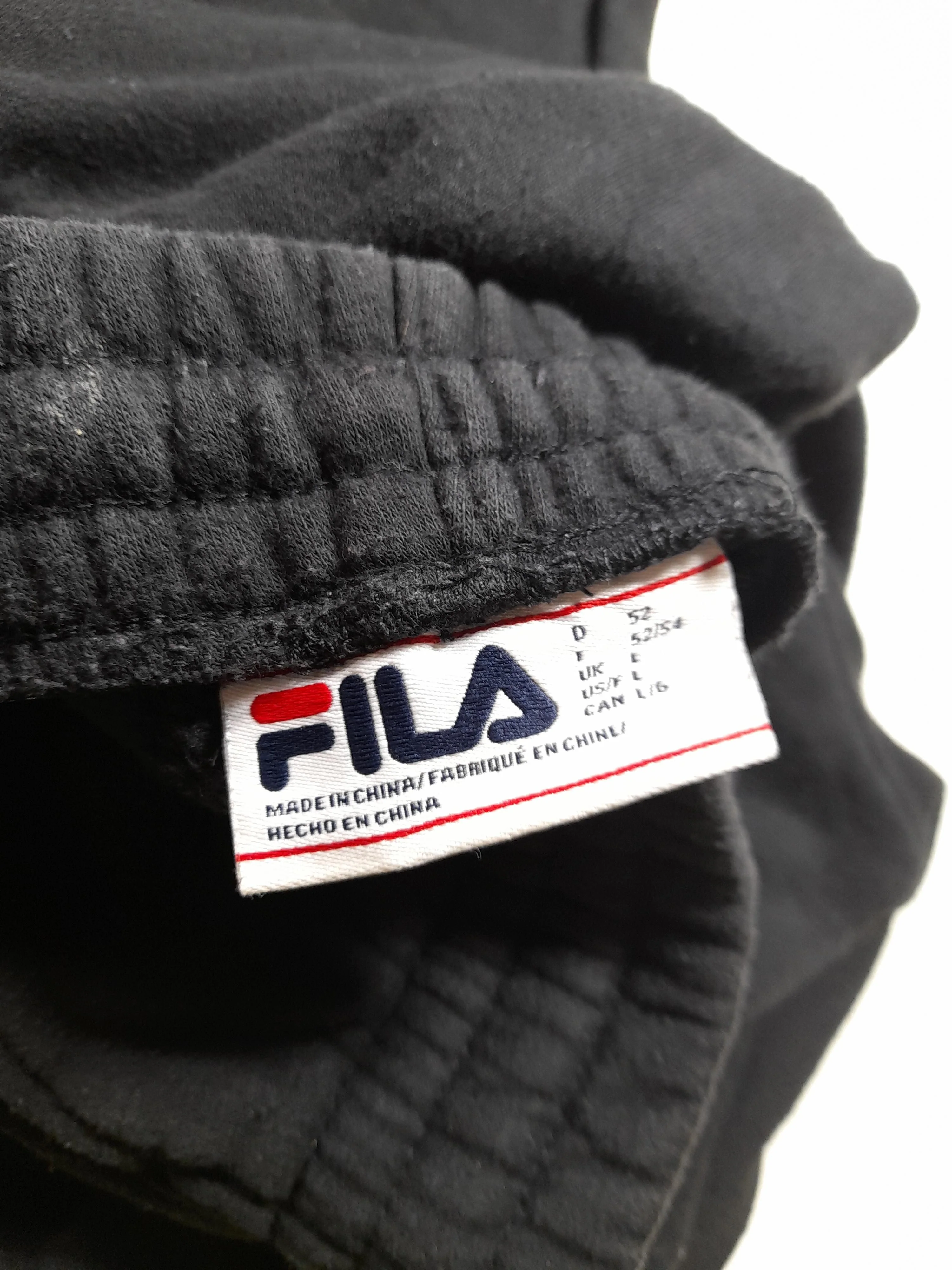Fila Men's Sports Bottoms L Black Cotton with Polyester Sweatpants - Image 8