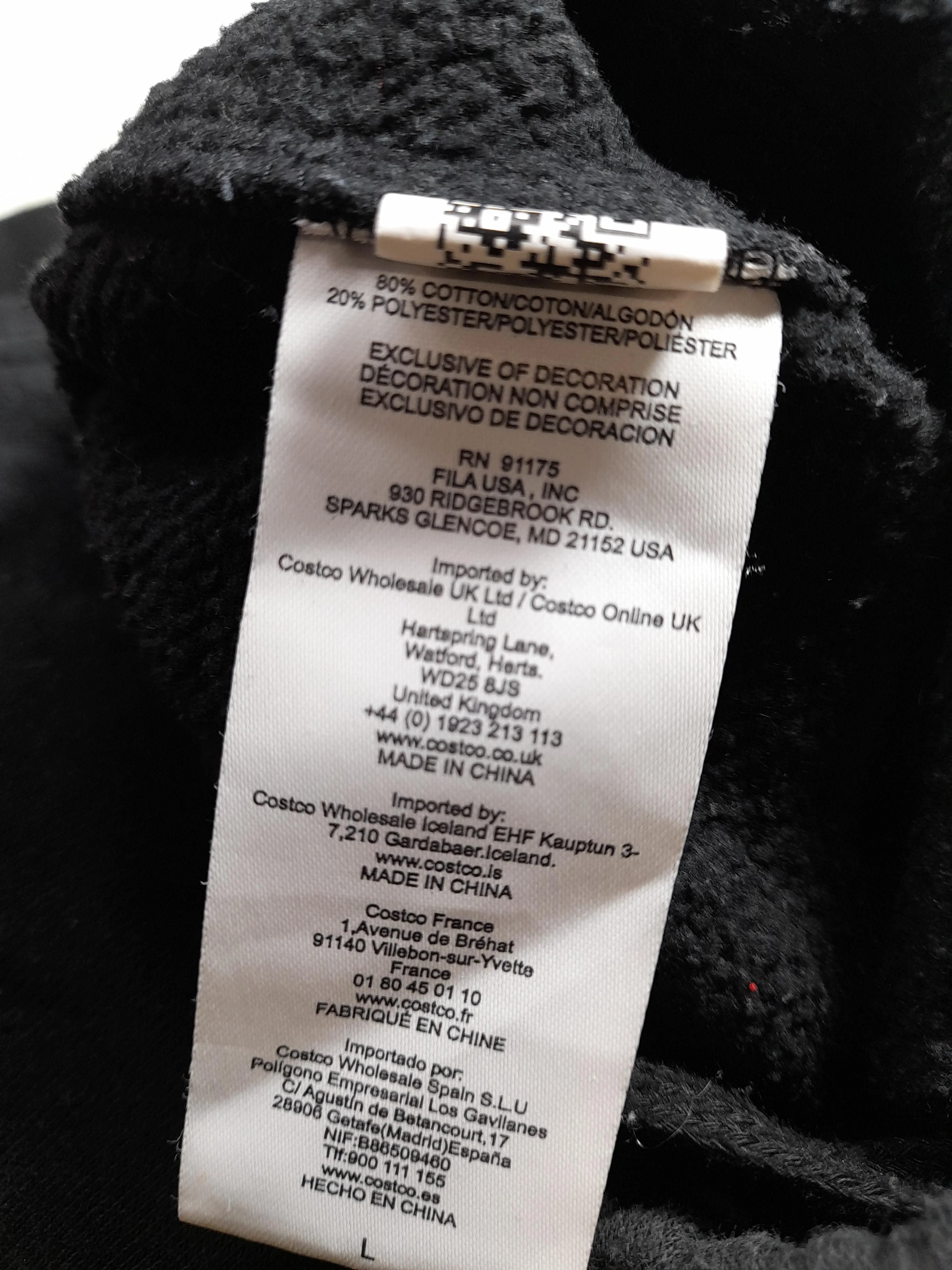 Fila Men's Sports Bottoms L Black Cotton with Polyester Sweatpants - Image 9