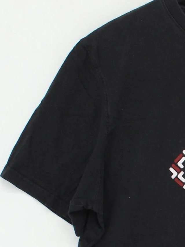 Fila Men's T-Shirt L Black Graphic 100% Cotton Basic - Image 4