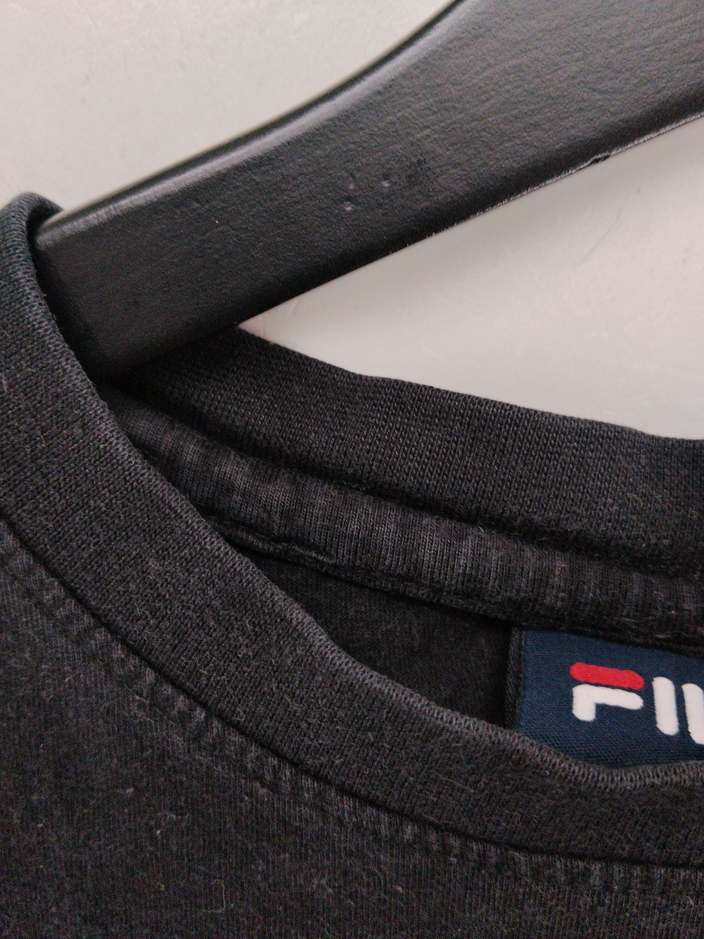 Fila Men's T-Shirt L Black Graphic 100% Cotton Basic - Image 6