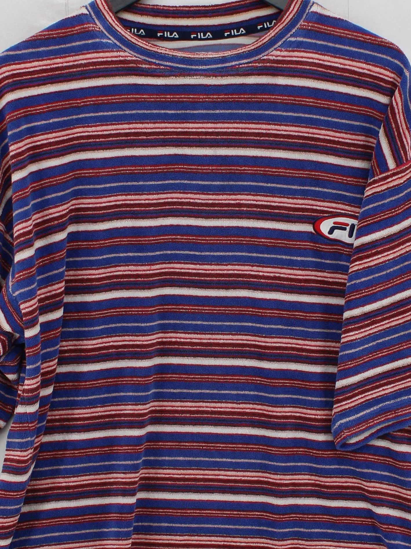 Fila Men's T-Shirt M Multi Striped Cotton with Polyester Basic - Image 3