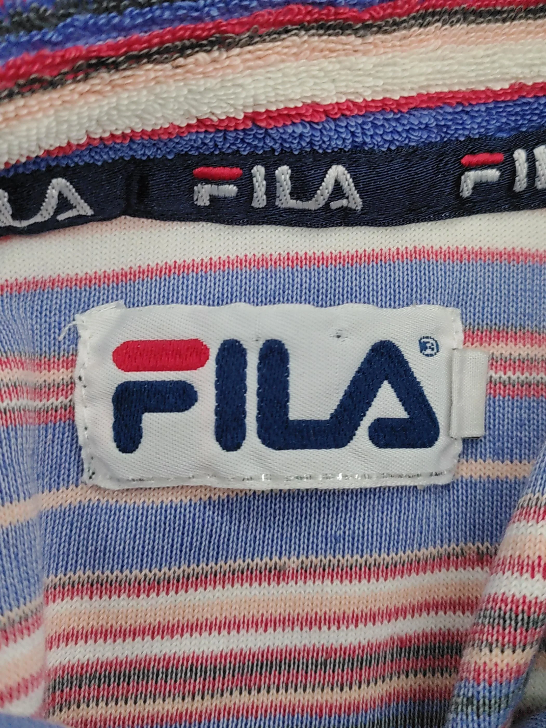 Fila Men's T-Shirt M Multi Striped Cotton with Polyester Basic - Image 5