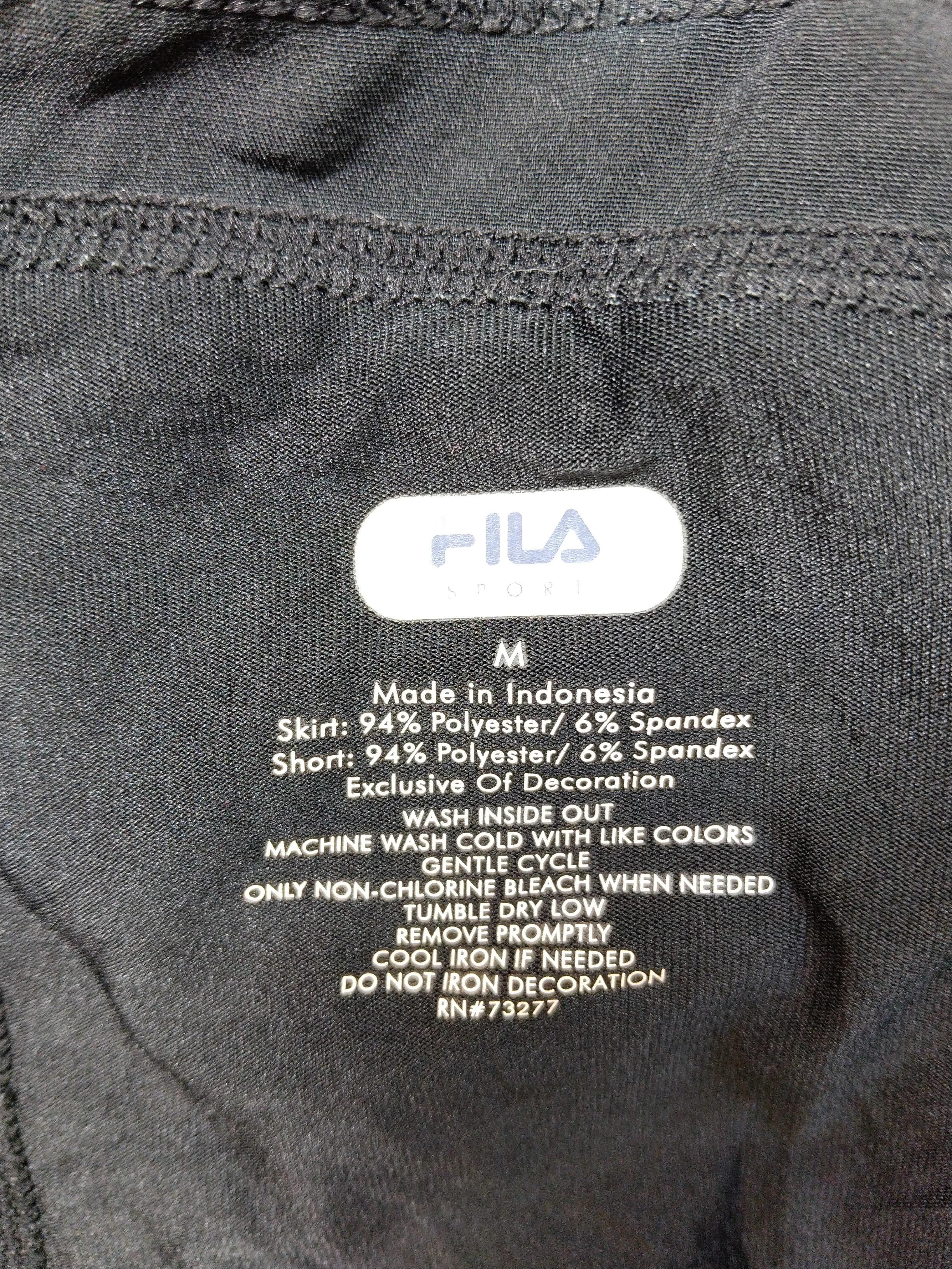 Fila Women's Mini Skirt M Black Polyester with Spandex Short Mini - Image 5