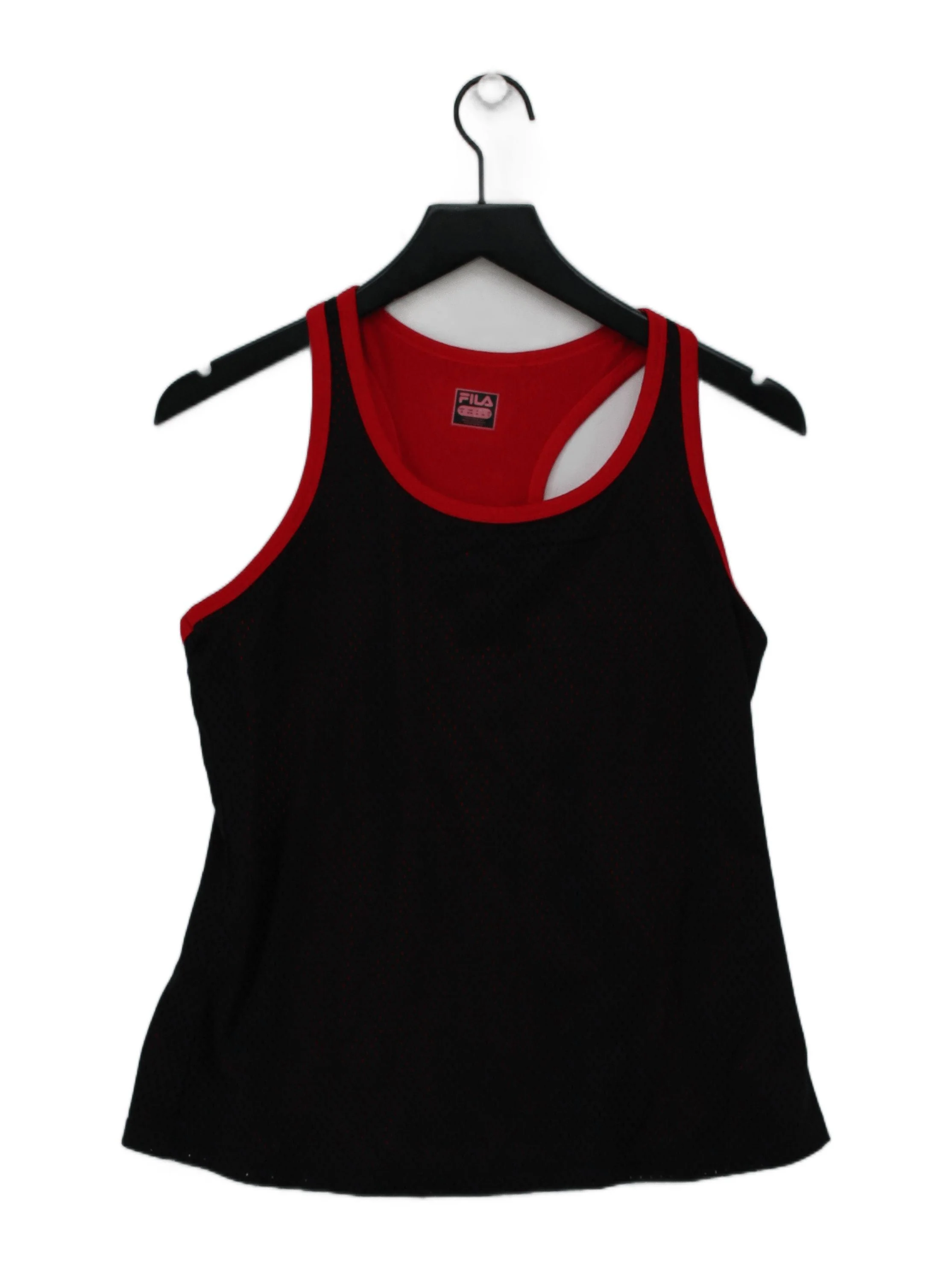 Fila Women's T-Shirt UK 12 Black Polyester with Elastane Sleeveless Basic