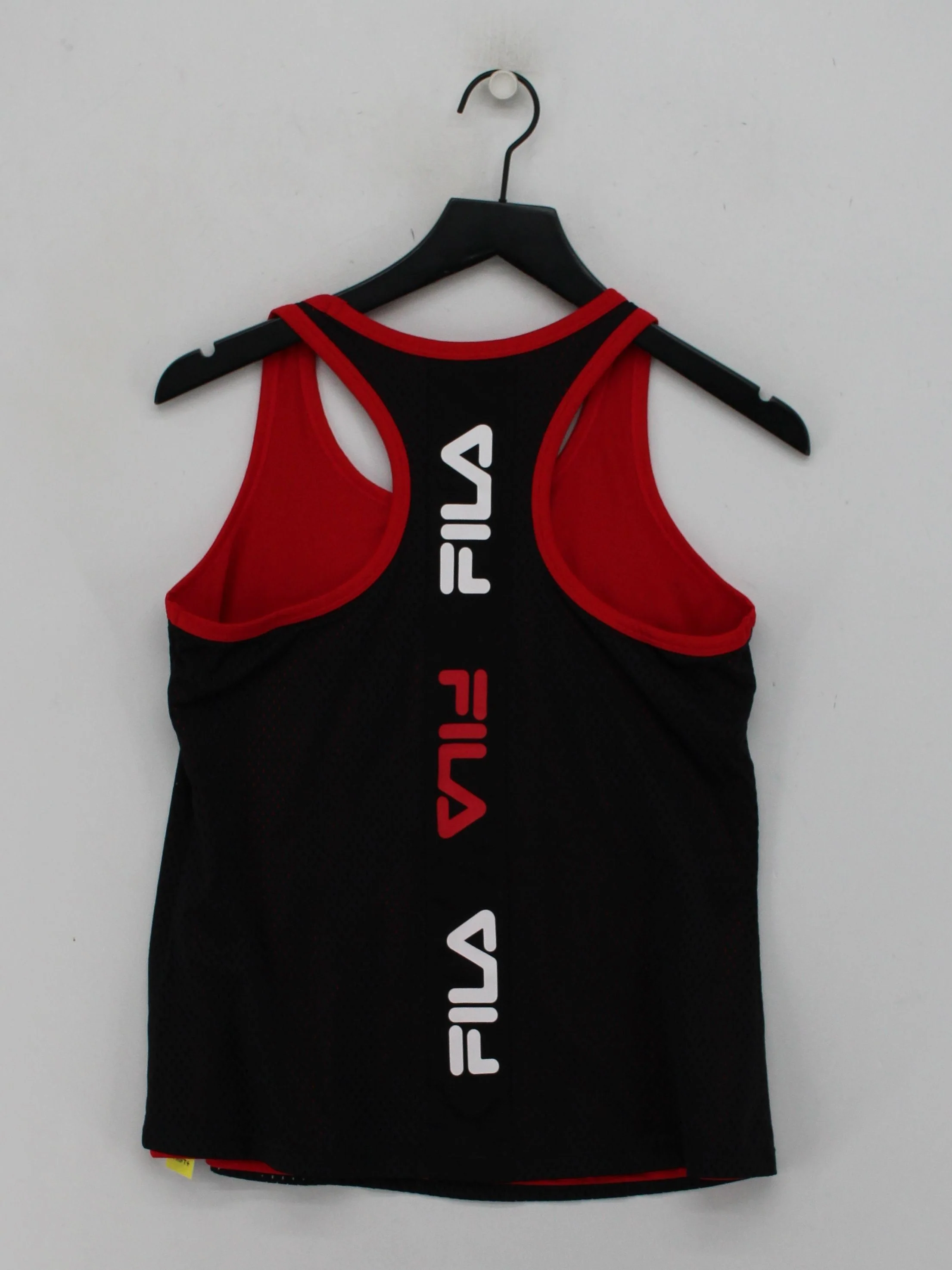 Fila Women's T-Shirt UK 12 Black Polyester with Elastane Sleeveless Basic - Image 2