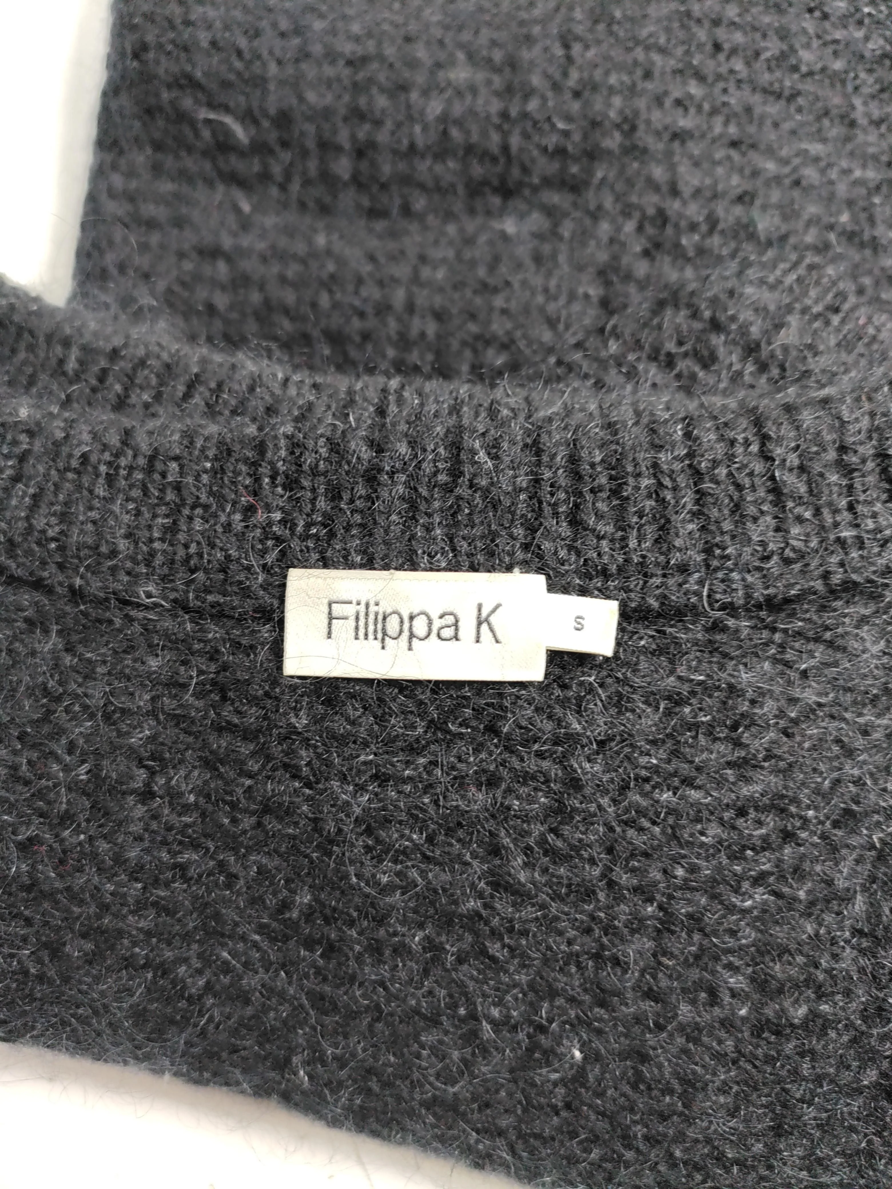 Filippa K Women's Jumper S Black Wool with Mohair, Polyamide Crew Neck Pullover - Image 7