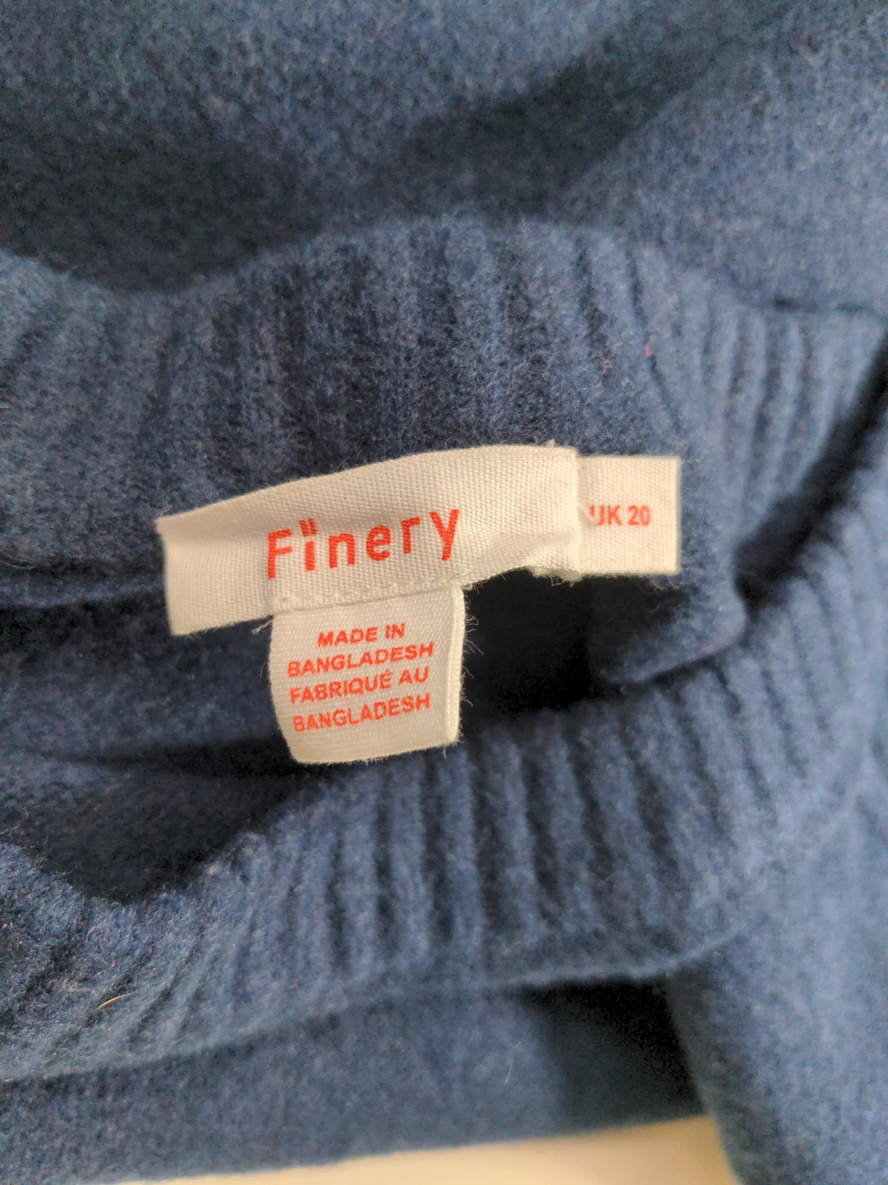 Finery Men's Jumper XXL Blue Polyester with Acrylic, Wool, Spandex Vest - Image 6