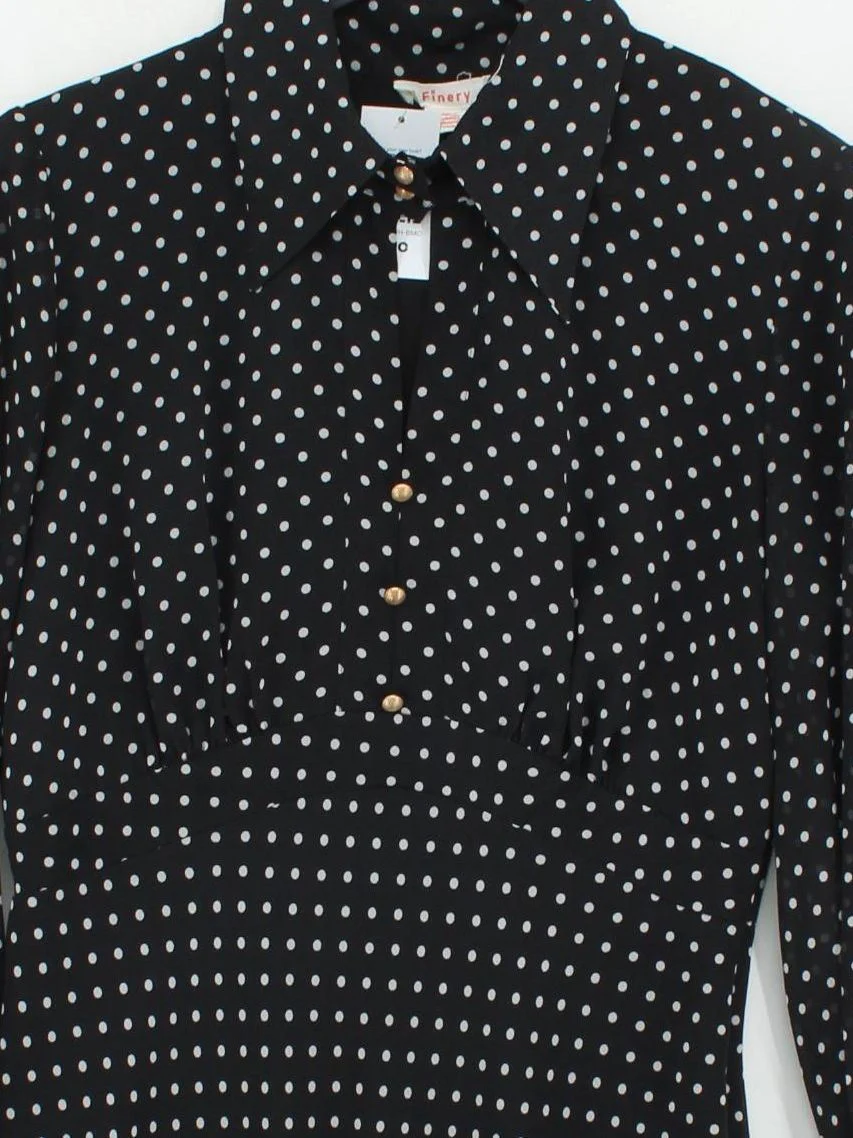 Finery Shirt Midi Dress UK10 in Black - Image 3