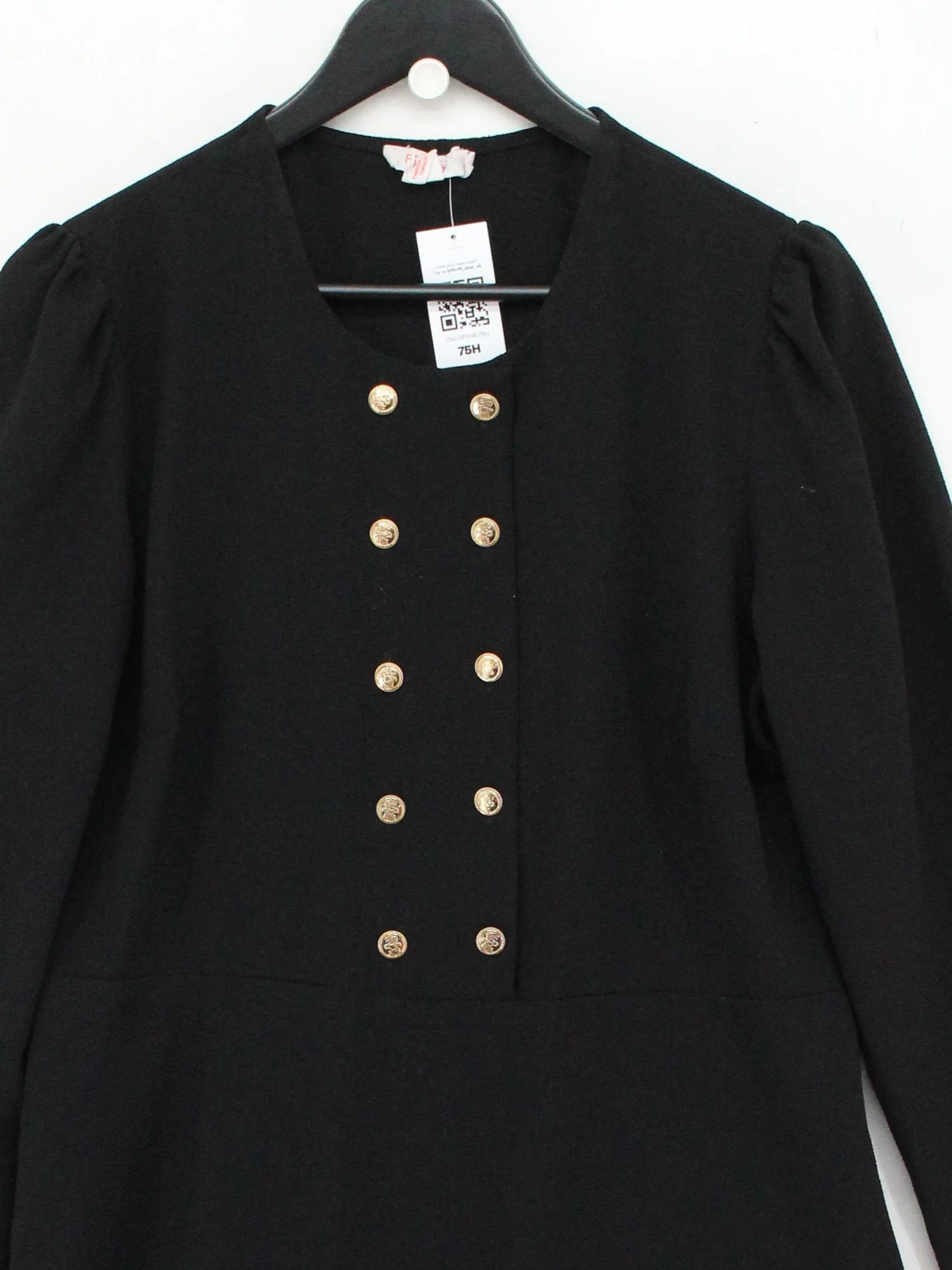 Finery Shirt Midi Dress UK16 in Black - Image 3