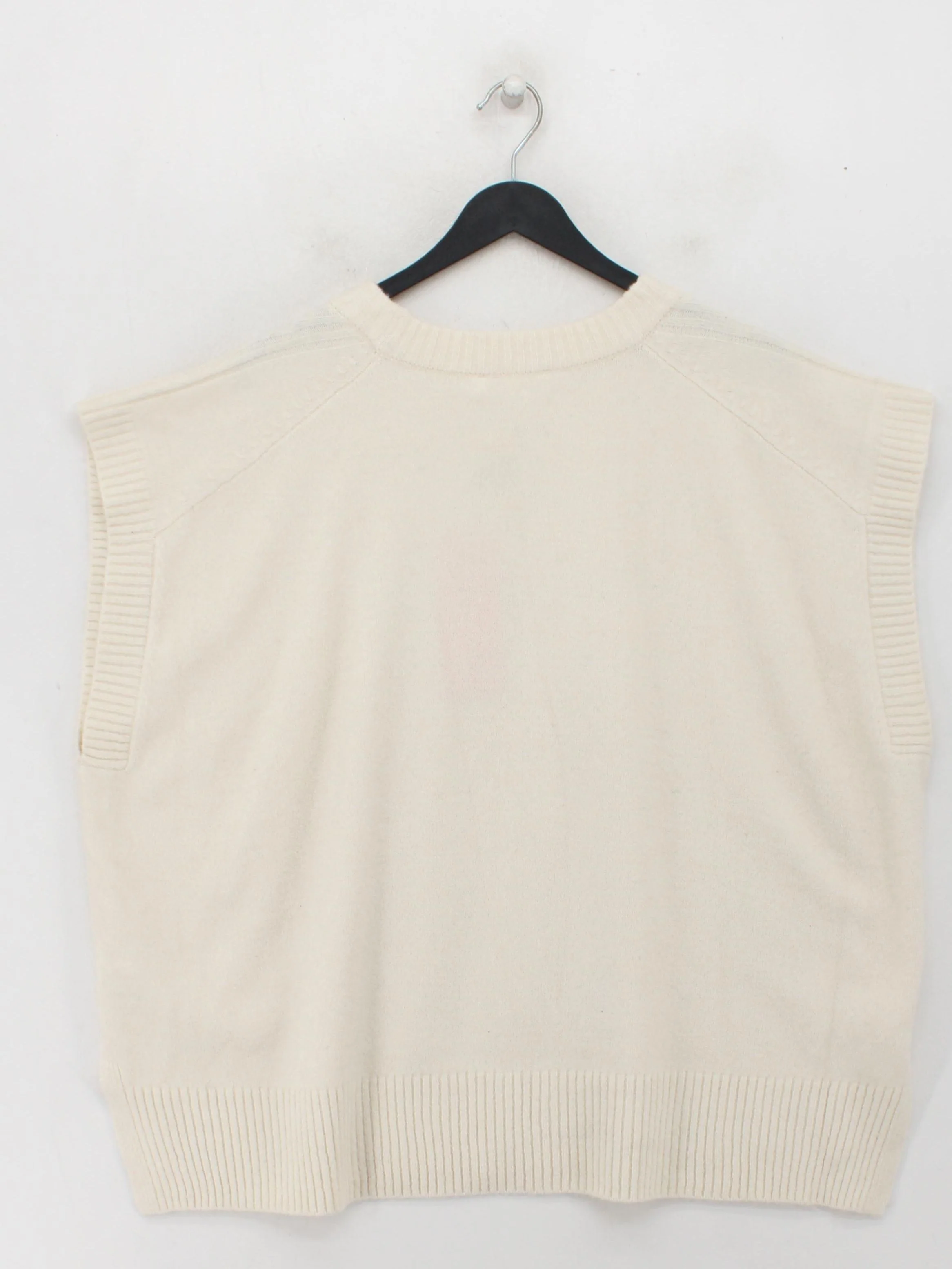 Finery Women's Jumper UK 20 Cream Acrylic with Polyester, Wool, Spandex Vest - Image 2