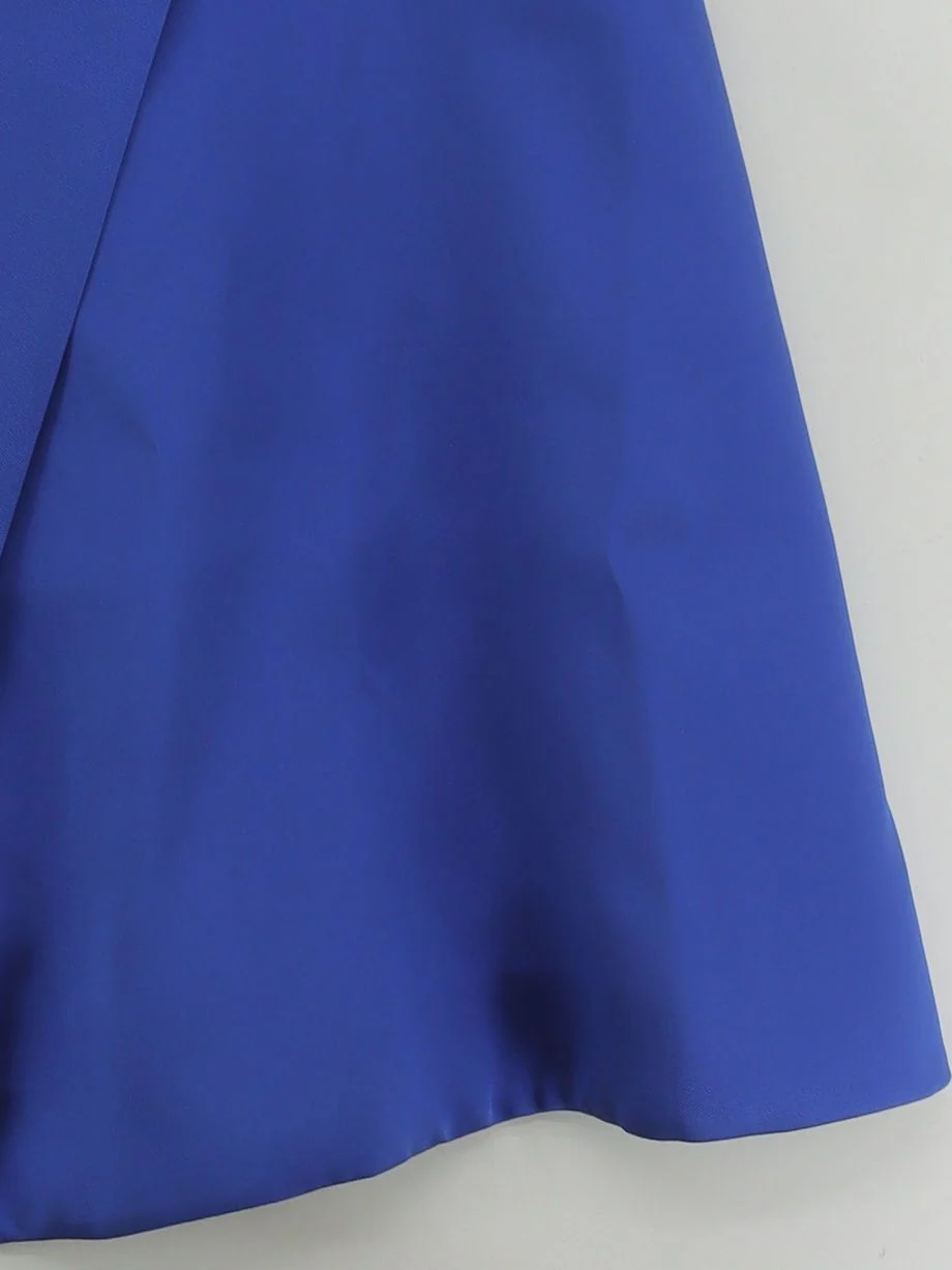 Finery Women's Midi Skirt L Blue 100% Polyester Midi Wrap New with tags - Image 4
