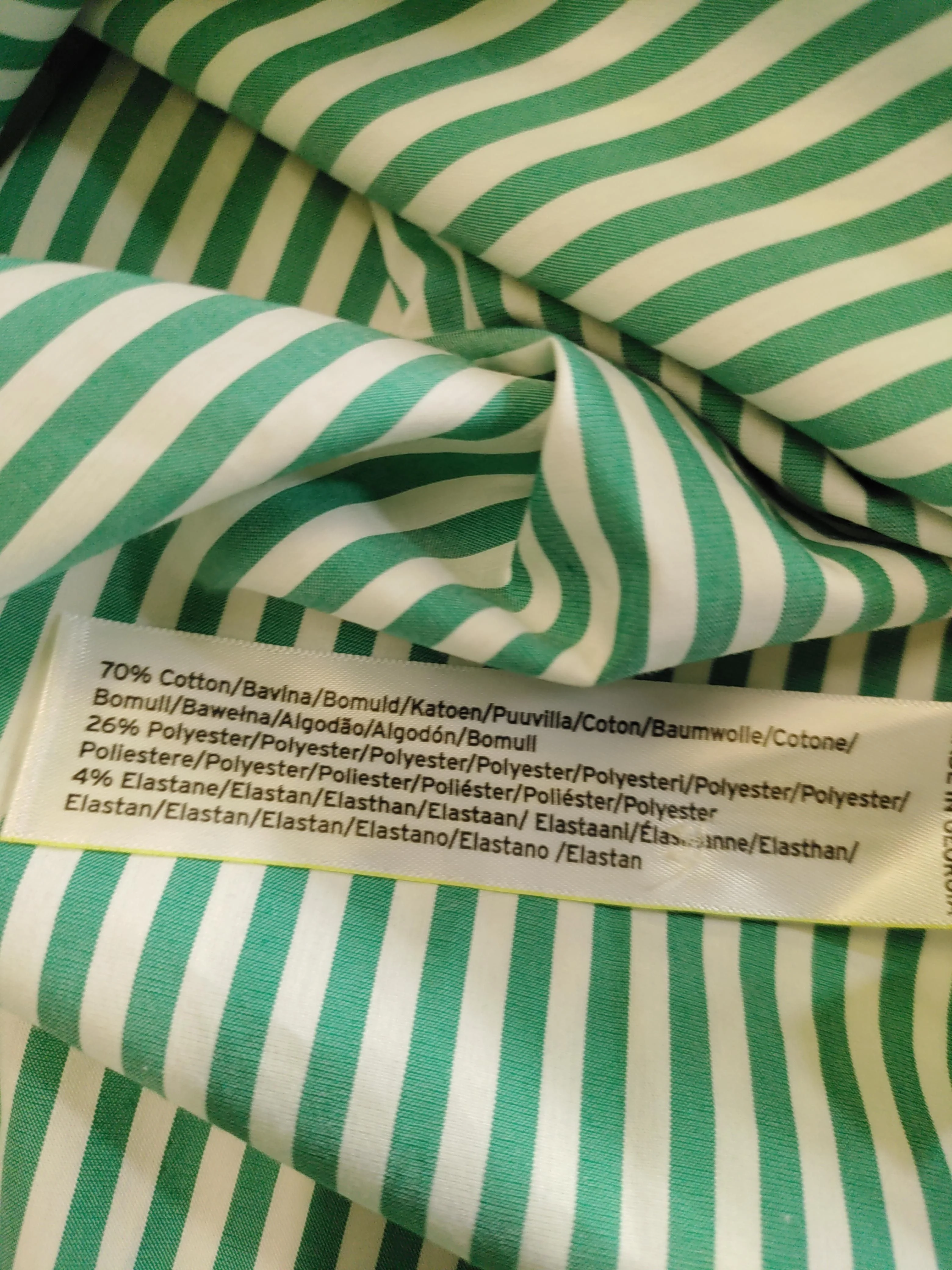 Finery Women's Shirt UK 16 Green Cotton with Polyester, Elastane Basic - Image 6