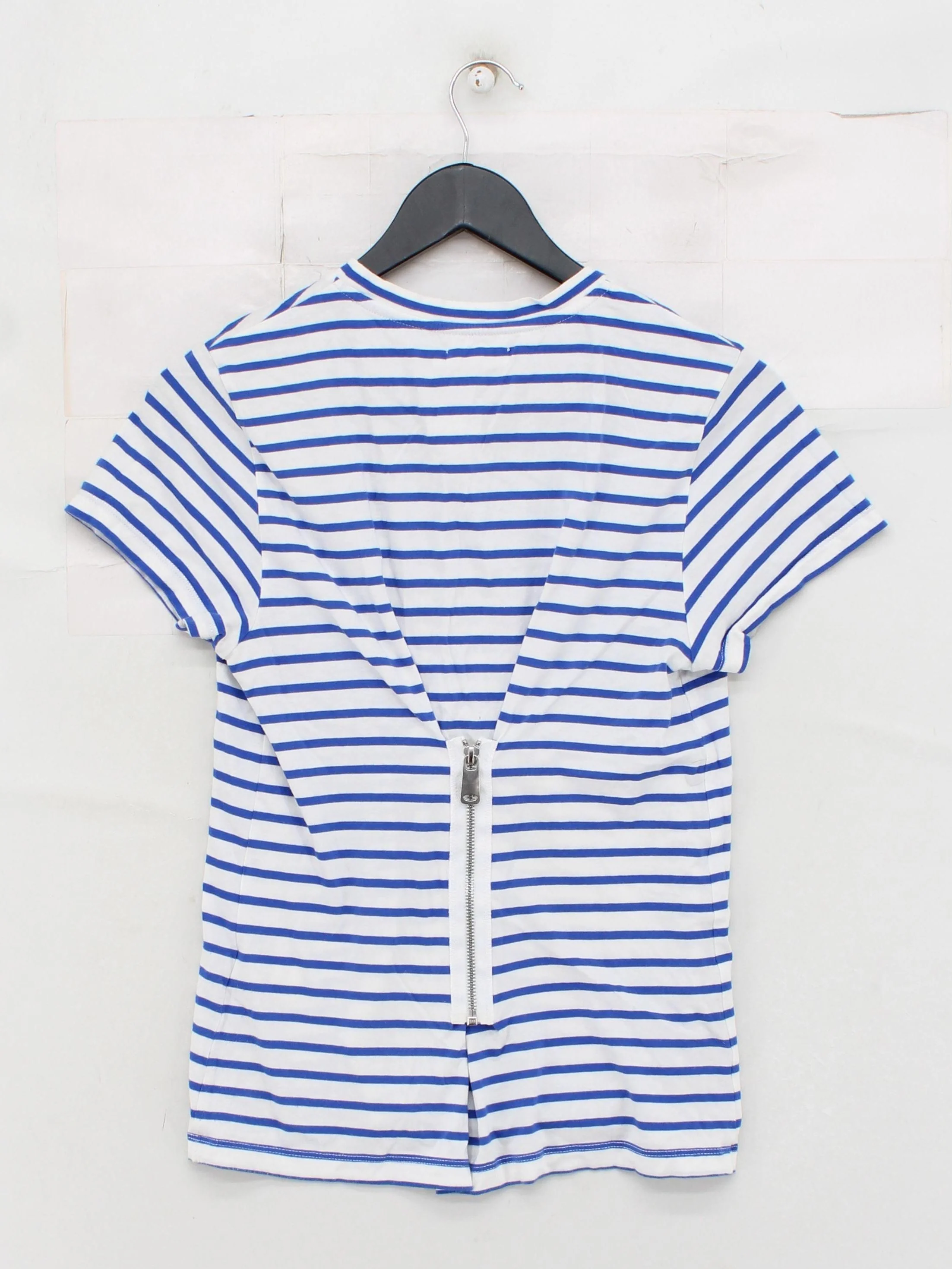 Finery Women's T-Shirt S Multi Striped 100% Cotton Short Sleeve Round Neck Basic - Image 2