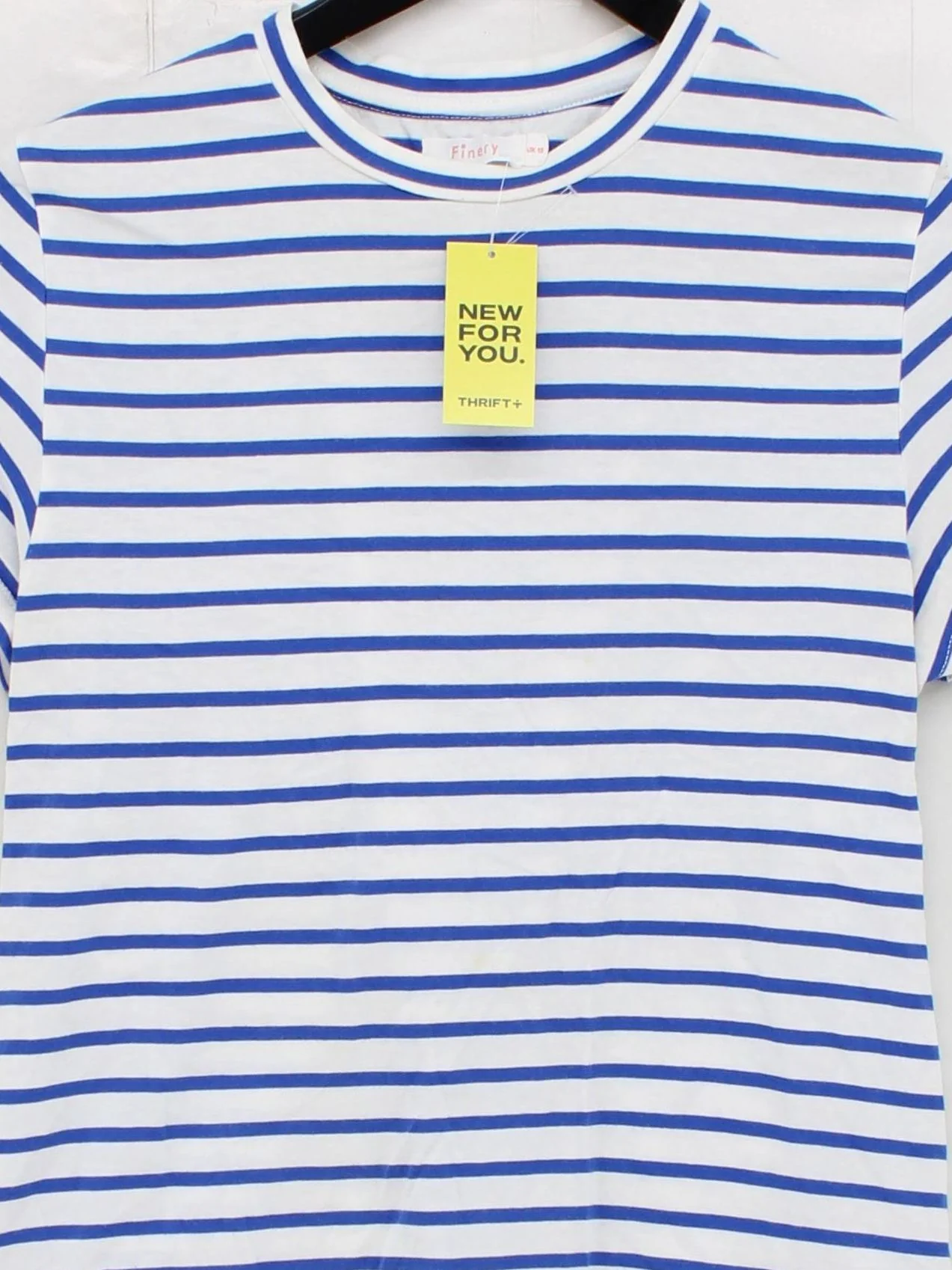Finery Women's T-Shirt S Multi Striped 100% Cotton Short Sleeve Round Neck Basic - Image 3