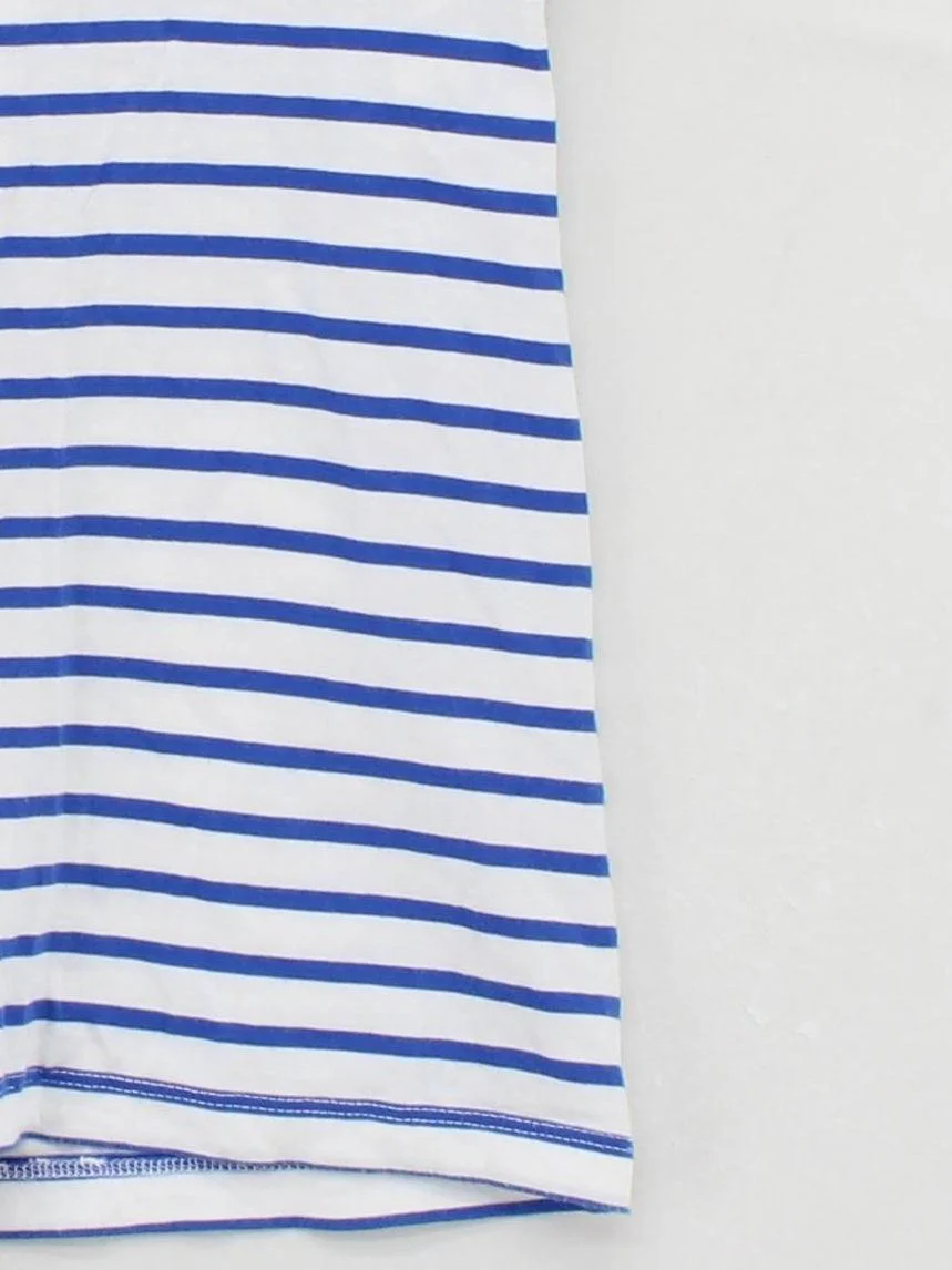 Finery Women's T-Shirt S Multi Striped 100% Cotton Short Sleeve Round Neck Basic - Image 4
