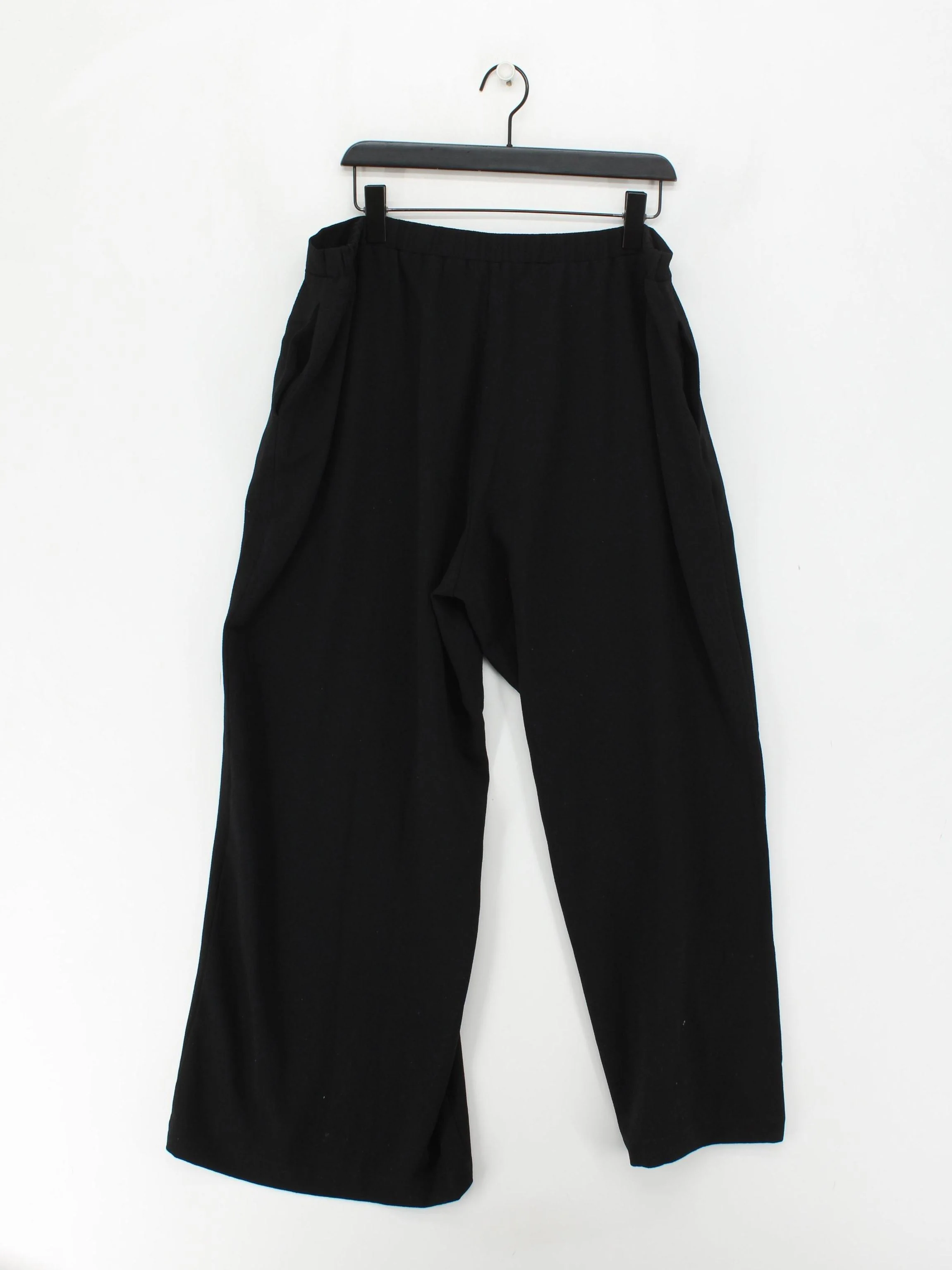 Finery Women's Trousers UK 18 Black 100% Other Wide-Leg Sweatpants - Image 2