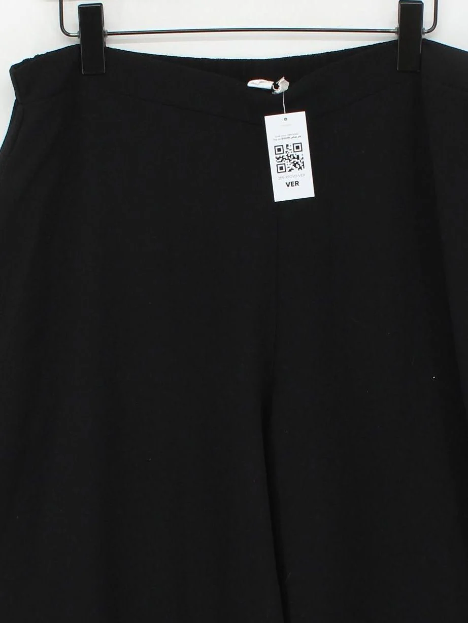 Finery Women's Trousers UK 18 Black 100% Other Wide-Leg Sweatpants - Image 3