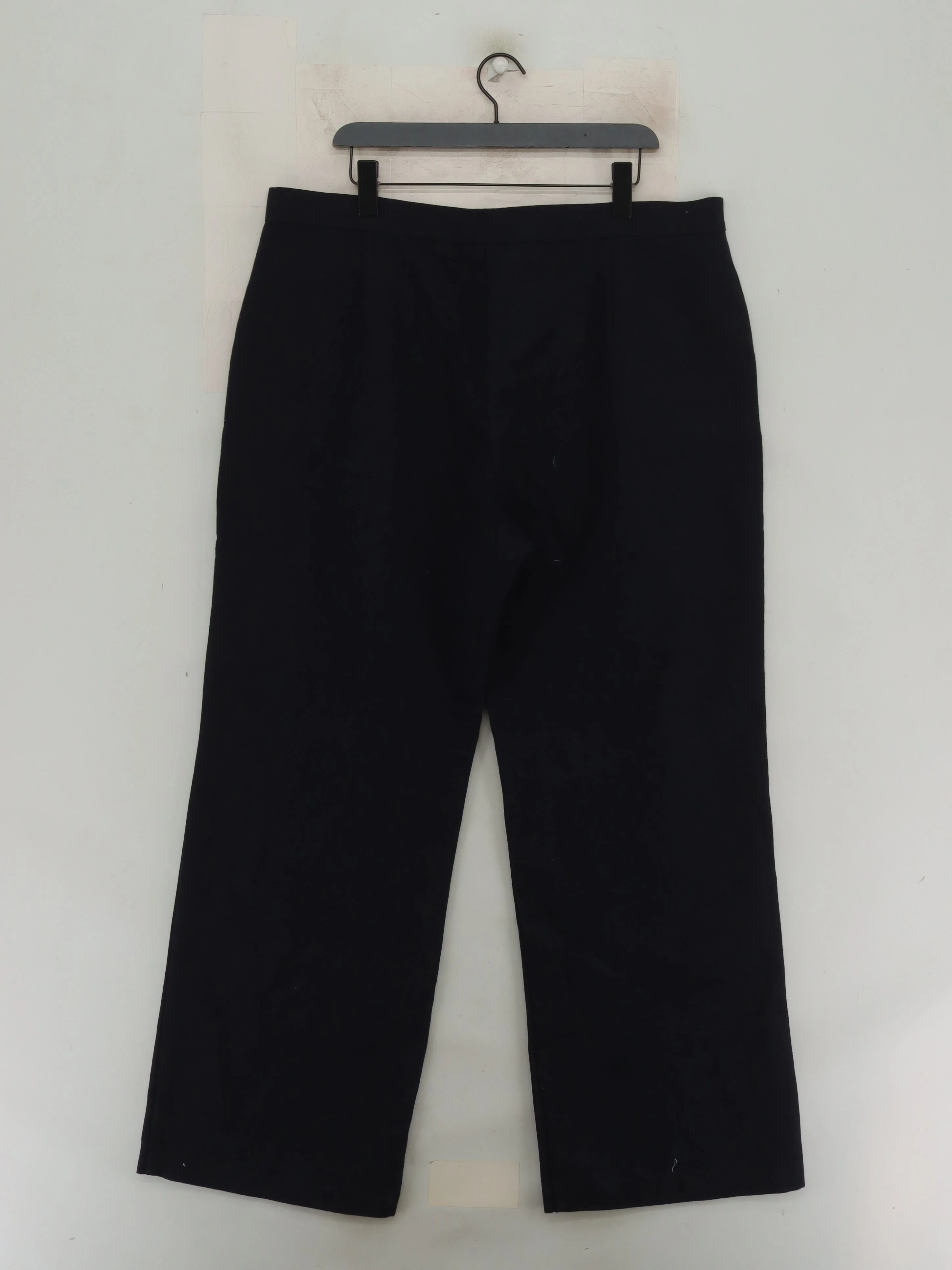 Finery Women's Trousers UK 20 Black Cotton with Polyester Wide-Leg Chino - Image 2