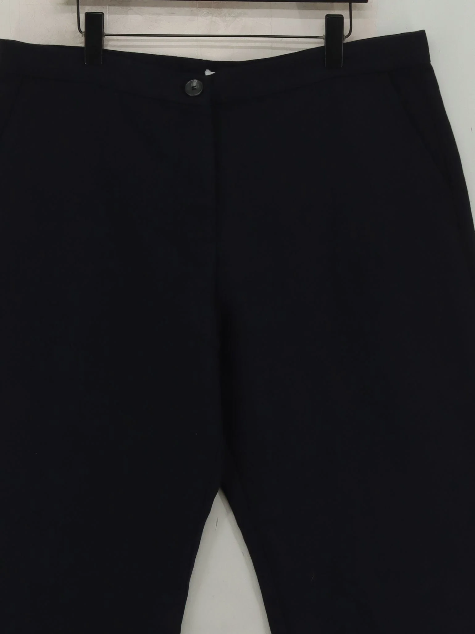 Finery Women's Trousers UK 20 Black Cotton with Polyester Wide-Leg Chino - Image 3
