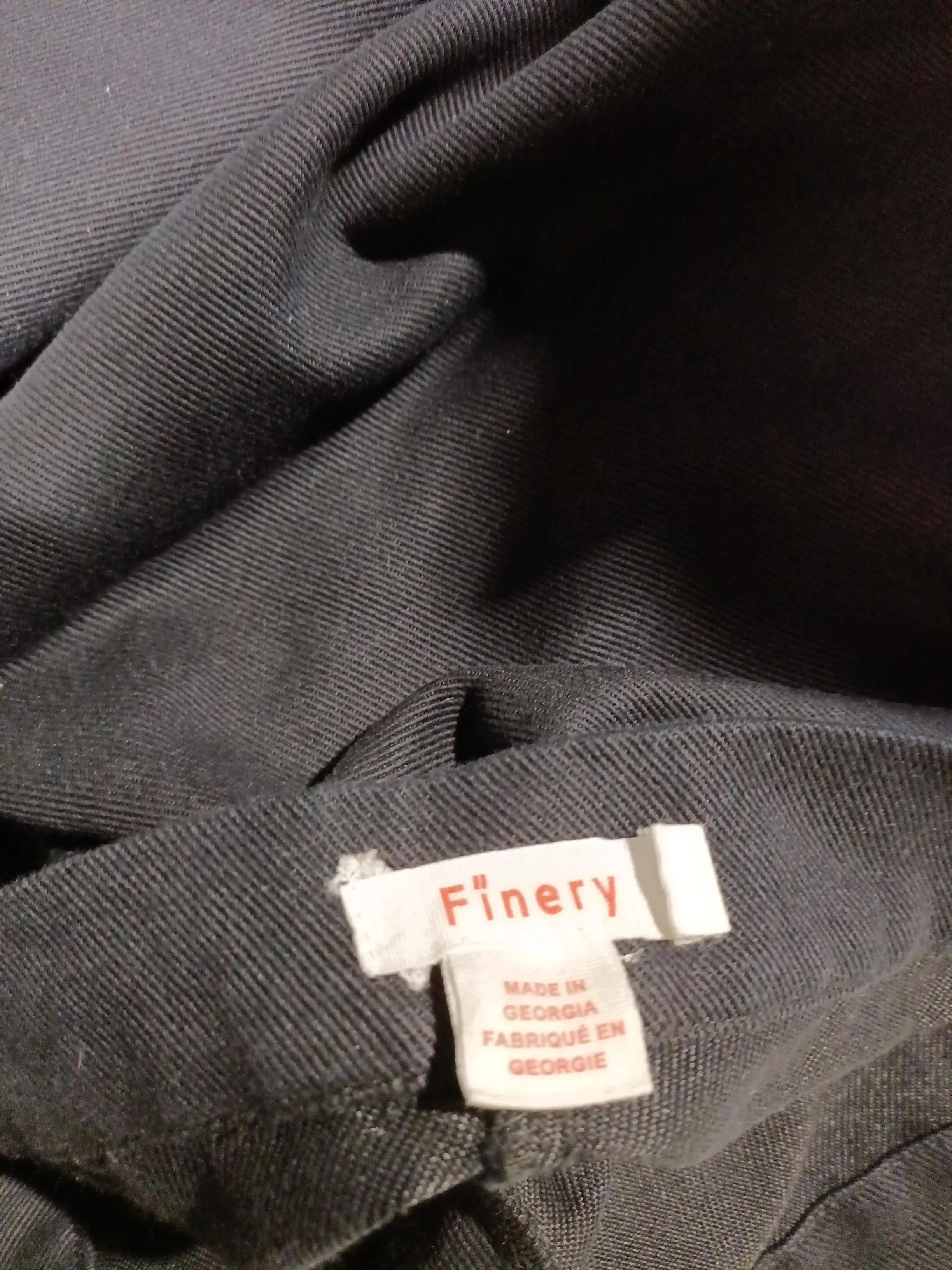 Finery Women's Trousers UK 20 Black Cotton with Polyester Wide-Leg Chino - Image 5
