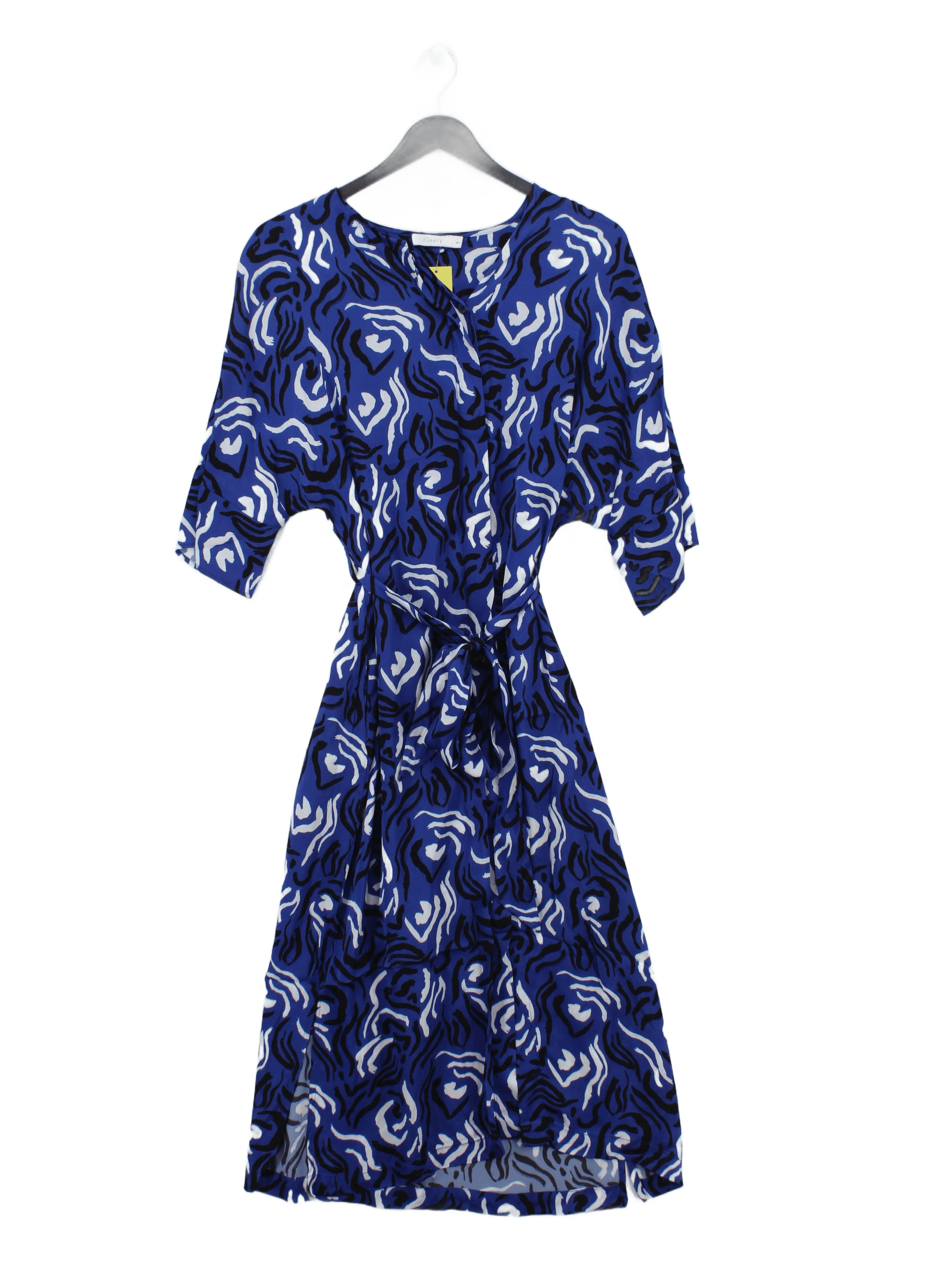 Finery Wrap Midi Dress UK8 in Blue