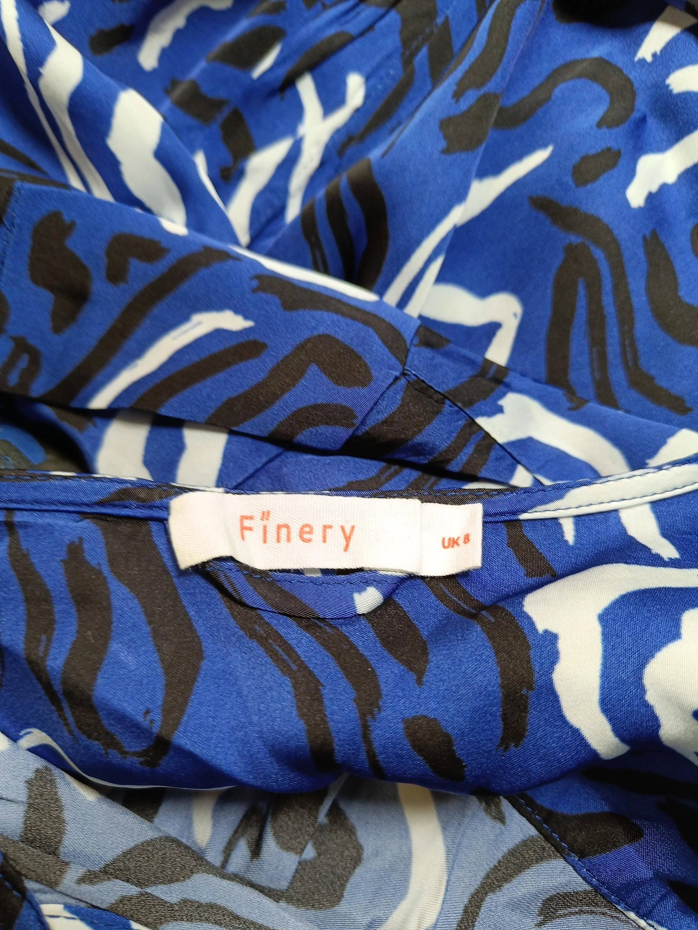 Finery Wrap Midi Dress UK8 in Blue - Image 5