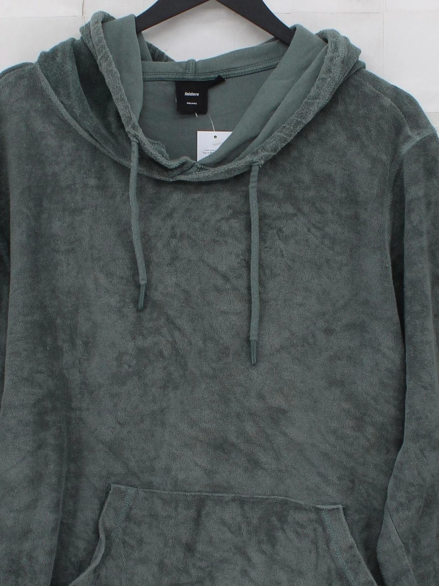 Finisterre Men's Hoodie L Green 100% Cotton Pullover - Image 3