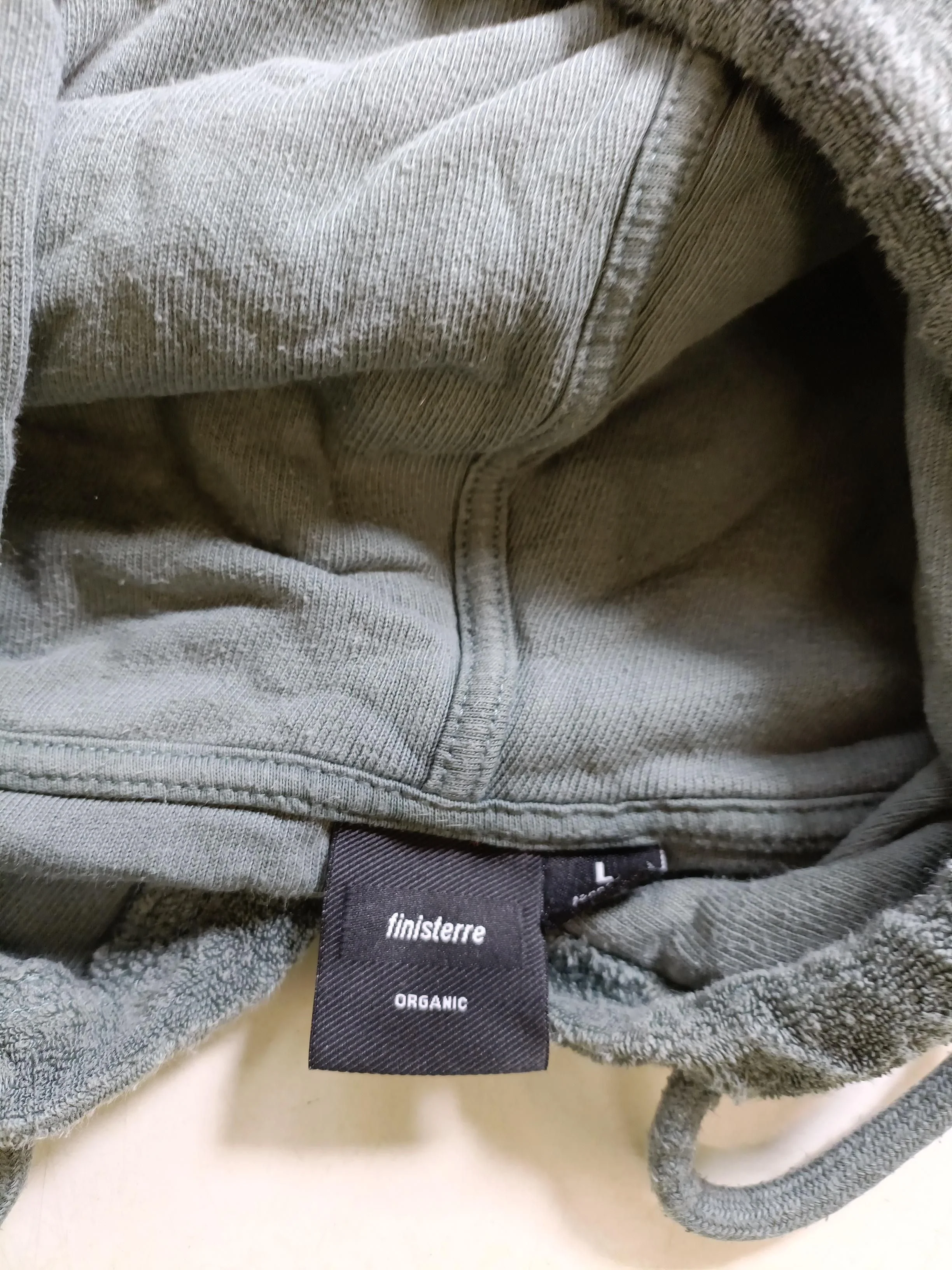 Finisterre Men's Hoodie L Green 100% Cotton Pullover - Image 5