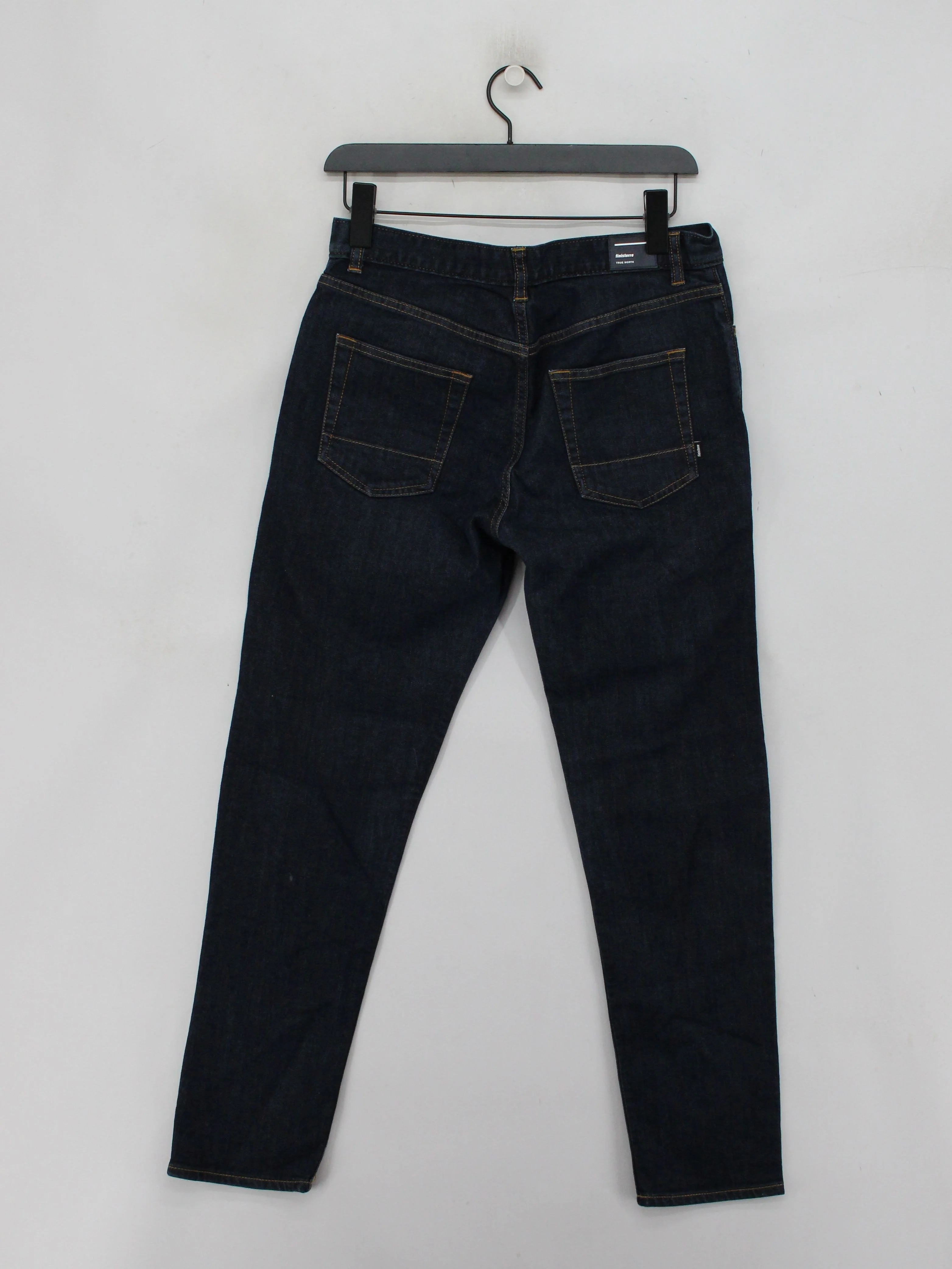 Finisterre Men's Jeans S Blue Cotton with Polyester, Elastane Boyfriend - Image 2