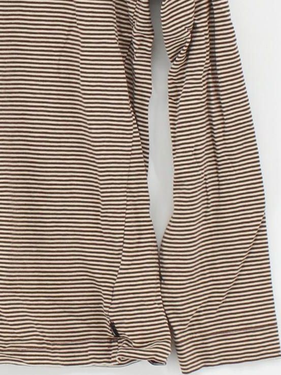 Finisterre Men's T-Shirt S Brown Striped 100% Cotton Basic - Image 4