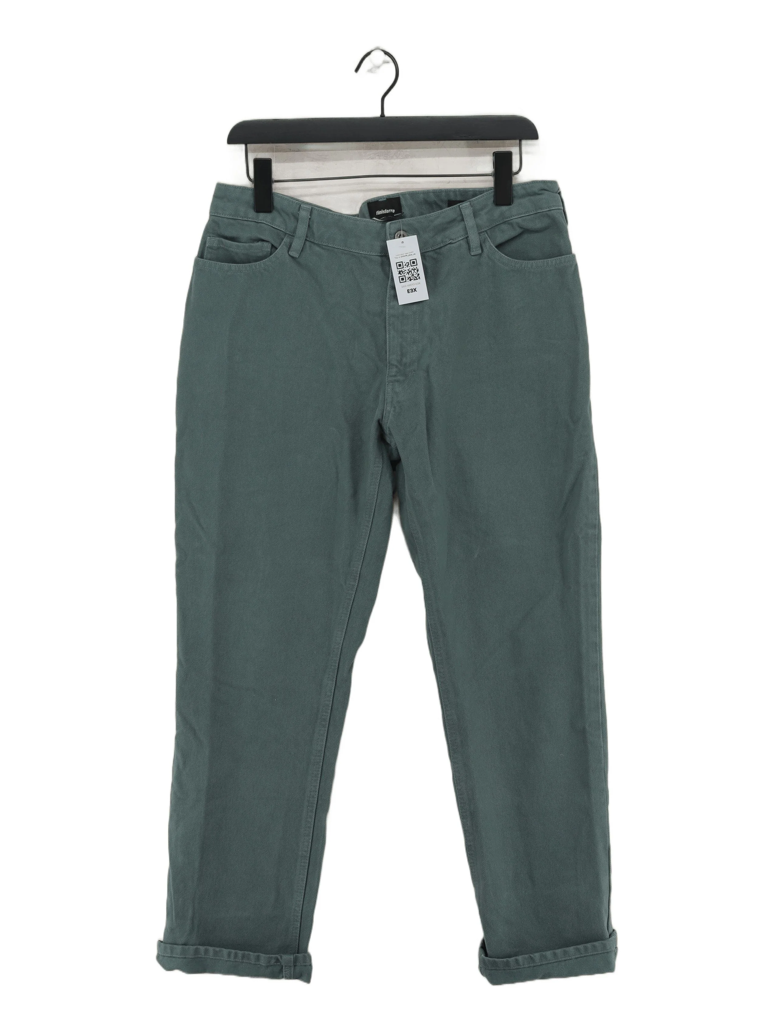 Finisterre Men's Trousers S Green 100% Cotton Straight Chino