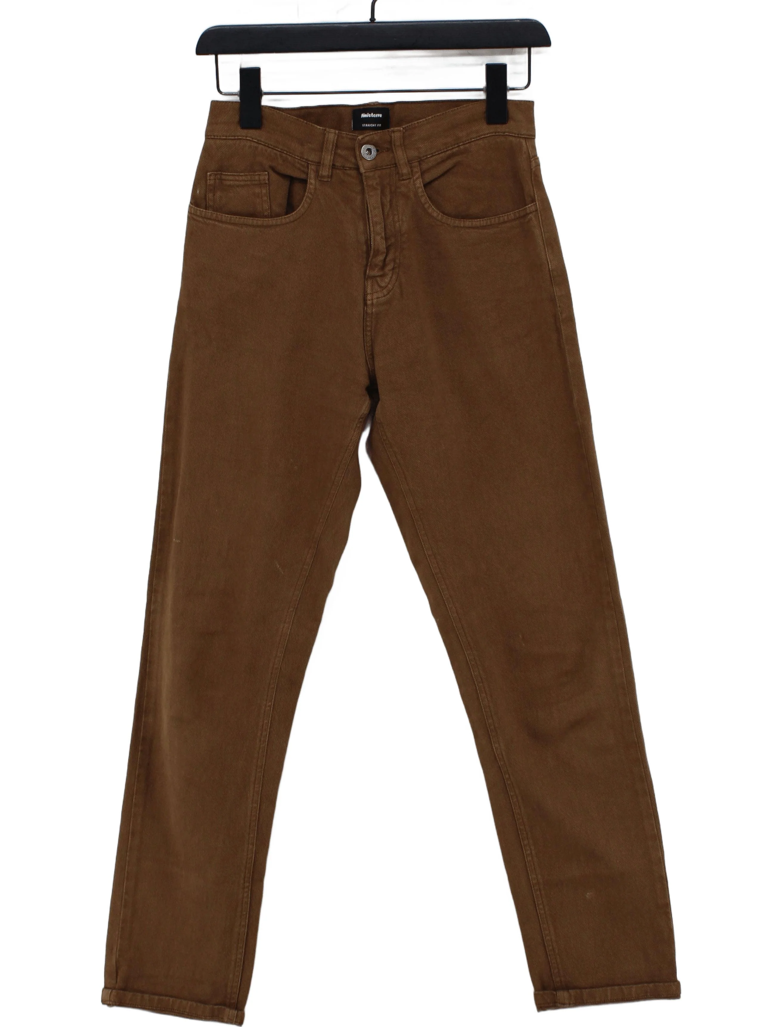 Finisterre Men's Trousers W 26 in Brown Cotton with Elastane Chino