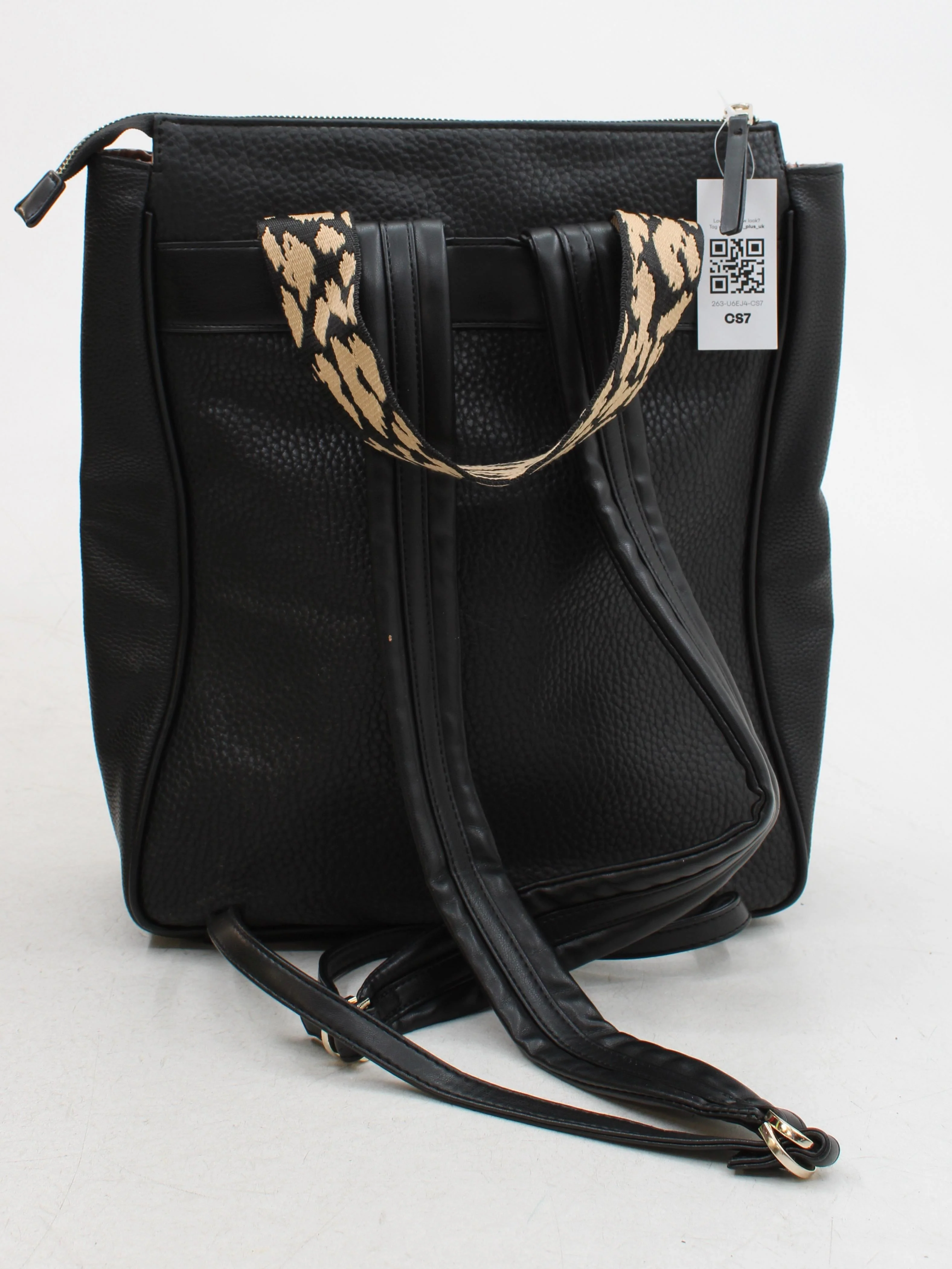 Fiorelli Women's Bag Black Animal Print Faux Leather with Polyester Backpack - Image 2