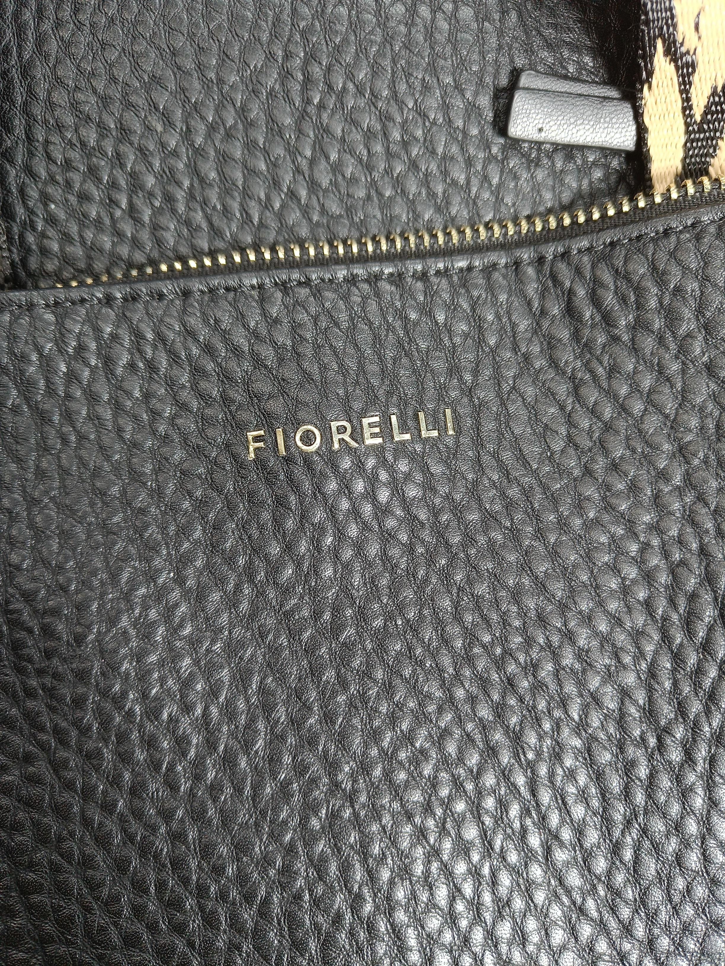 Fiorelli Women's Bag Black Animal Print Faux Leather with Polyester Backpack - Image 5