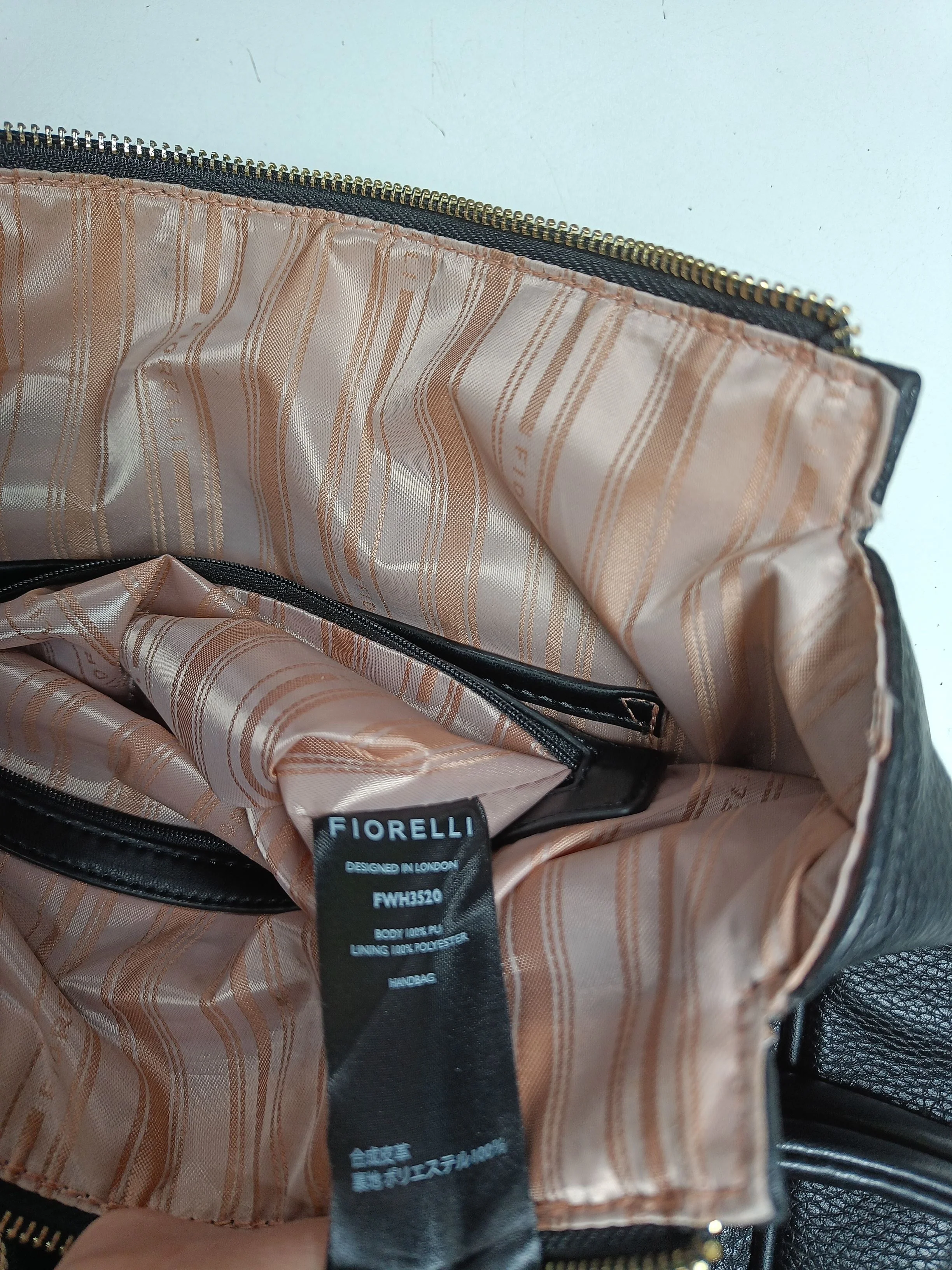 Fiorelli Women's Bag Black Animal Print Faux Leather with Polyester Backpack - Image 6