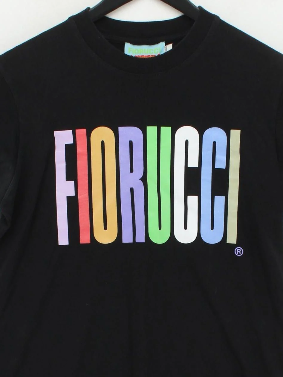 Fiorucci Men's T-Shirt M Black Graphic 100% Cotton Basic - Image 3