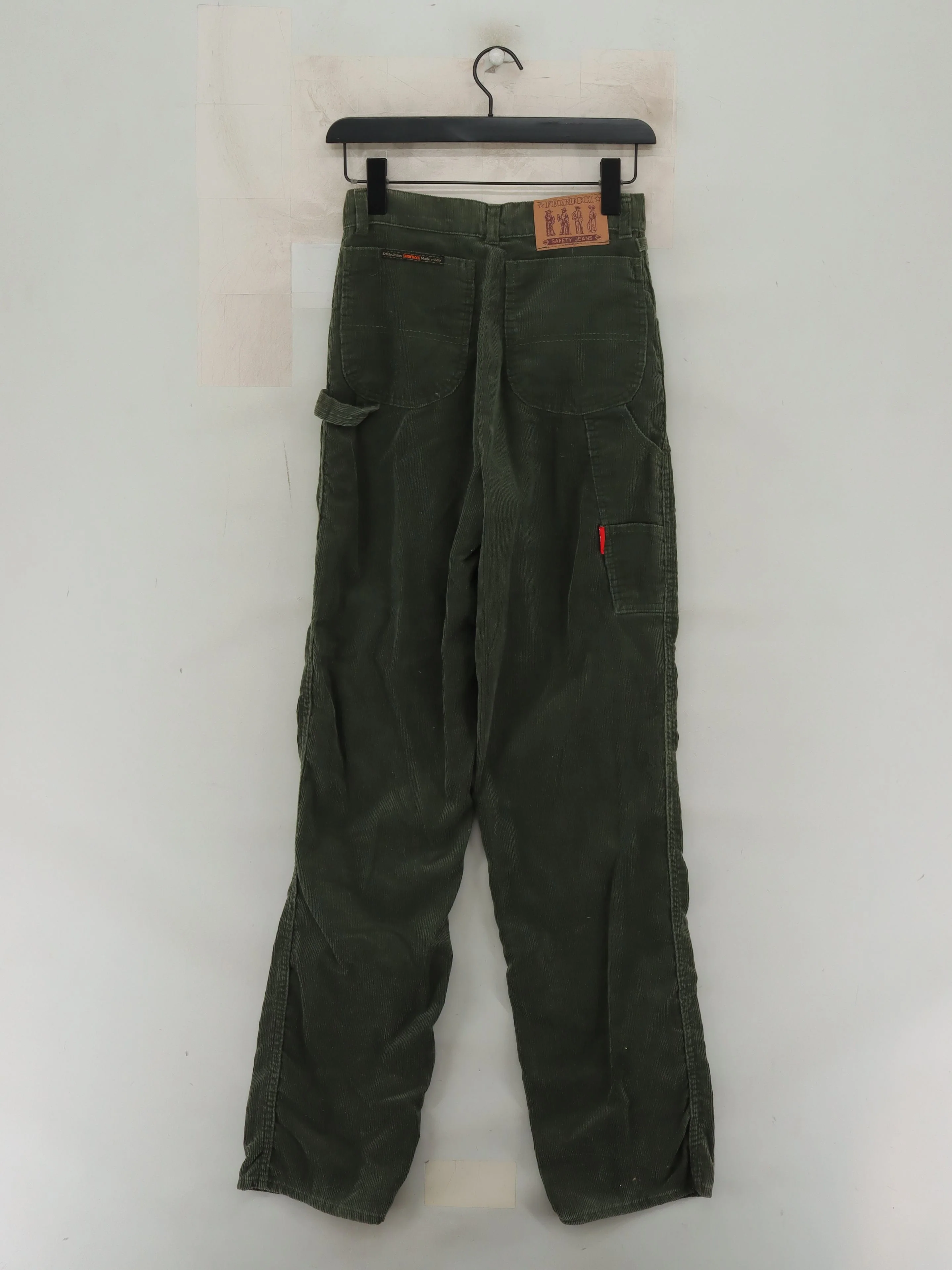 Fiorucci Men's Trousers W 27 in Green 100% Cotton Straight Chino - Image 2