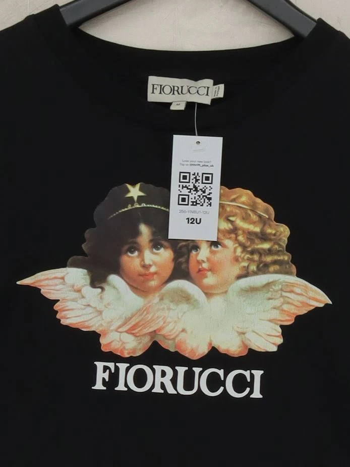 Fiorucci Women's T-Shirt M Black 100% Cotton Basic - Image 3