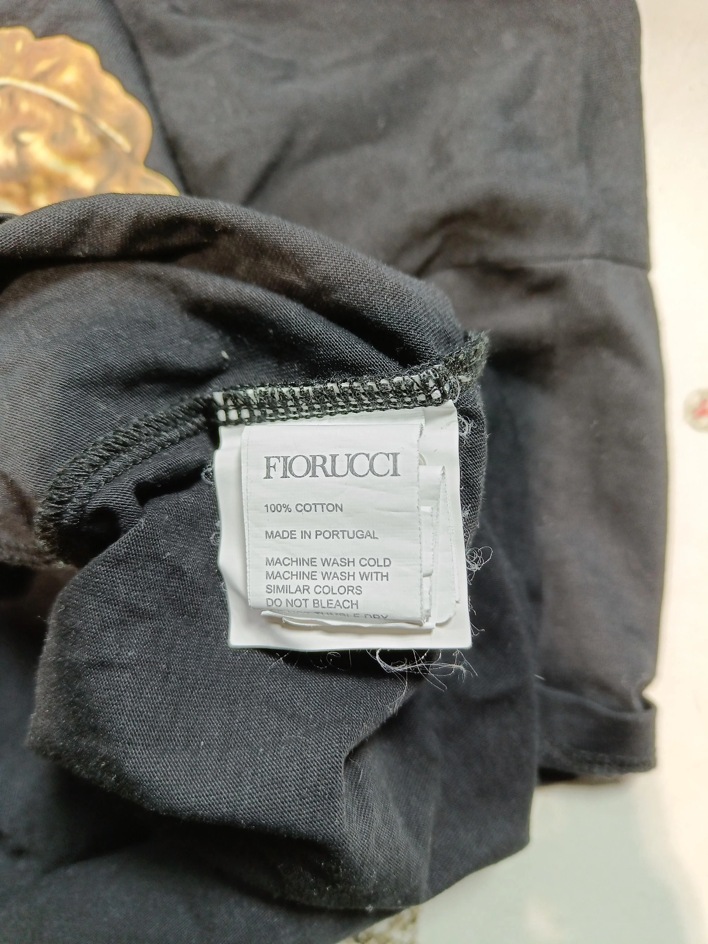 Fiorucci Women's T-Shirt M Black 100% Cotton Basic - Image 6