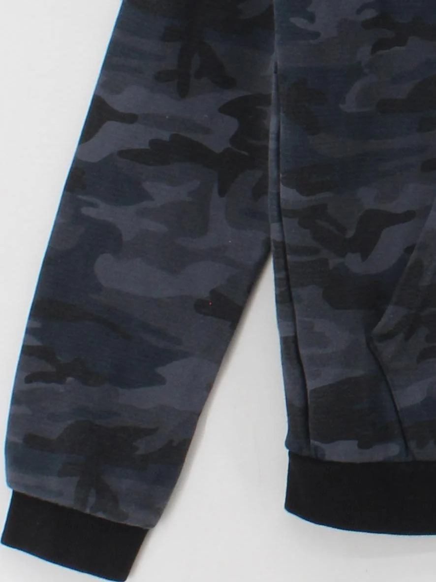 Firetrap Men's Hoodie M Grey Camo Cotton with Polyester Pullover - Image 4