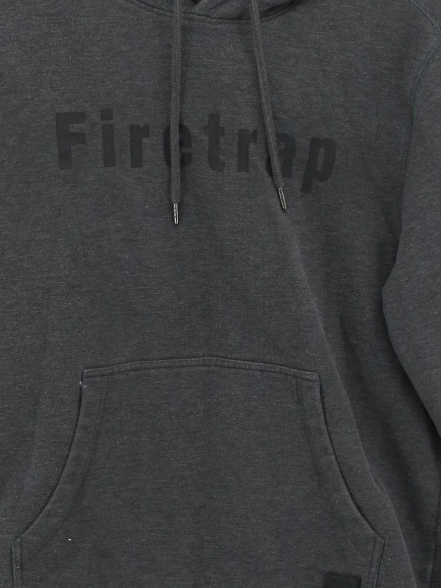Firetrap Men's Hoodie M Grey Cotton with Polyester Pullover - Image 3