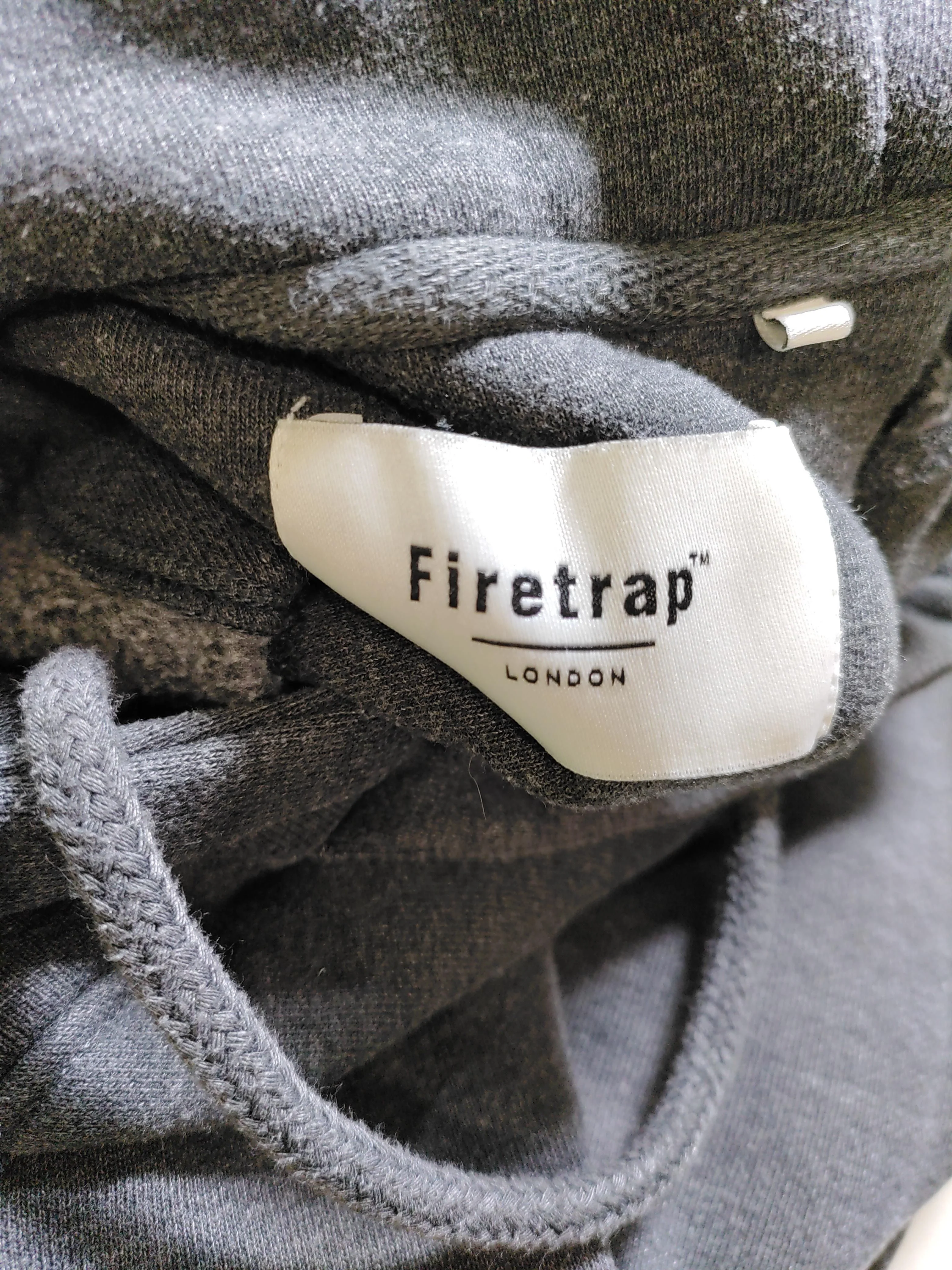 Firetrap Men's Hoodie M Grey Cotton with Polyester Pullover - Image 5