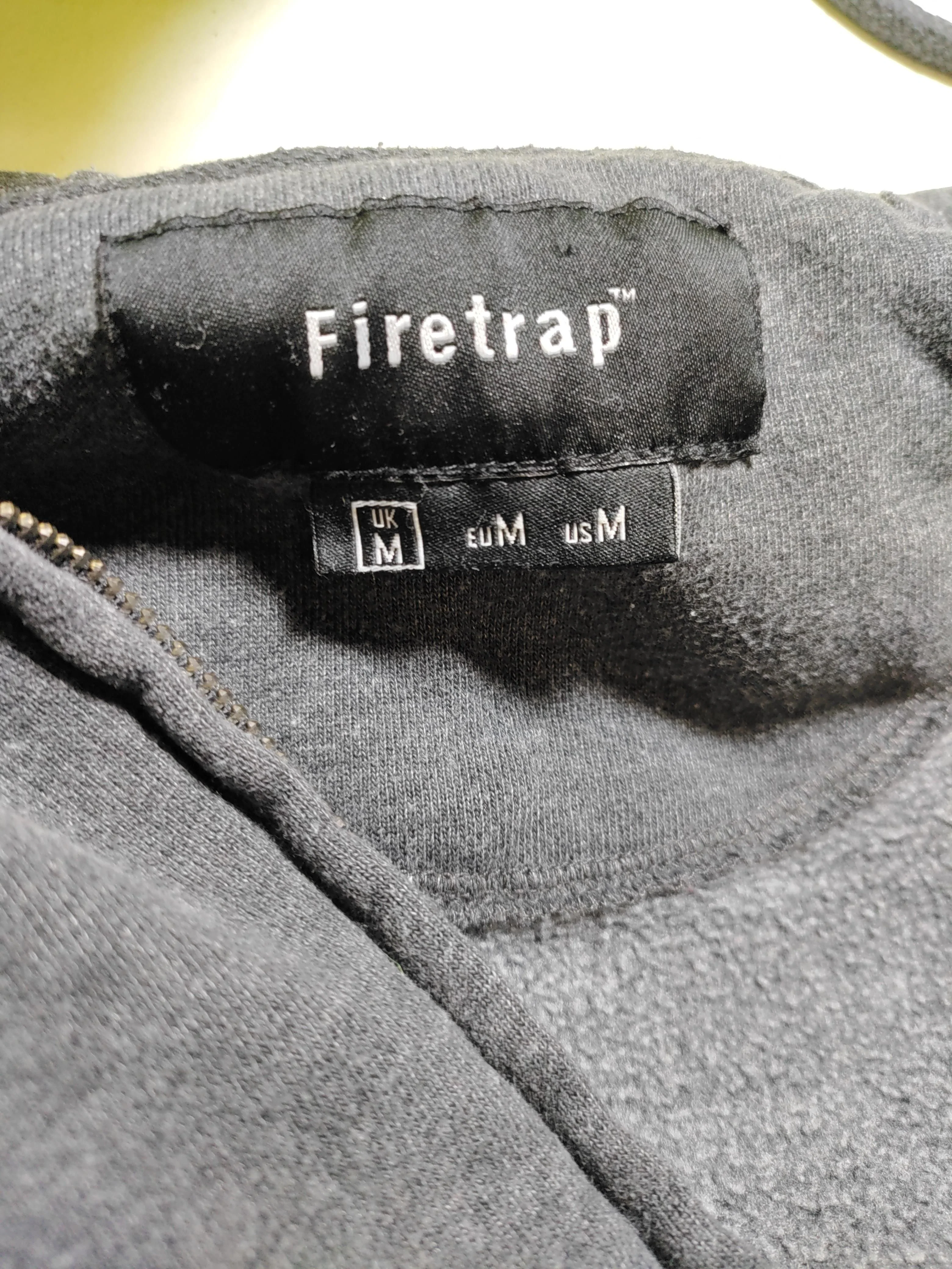 Firetrap Men's Hoodie M Grey Cotton with Polyester Pullover - Image 5