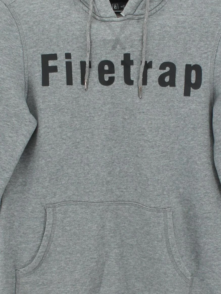 Firetrap Men's Hoodie XS Grey Graphic Cotton with Polyester Pullover - Image 3