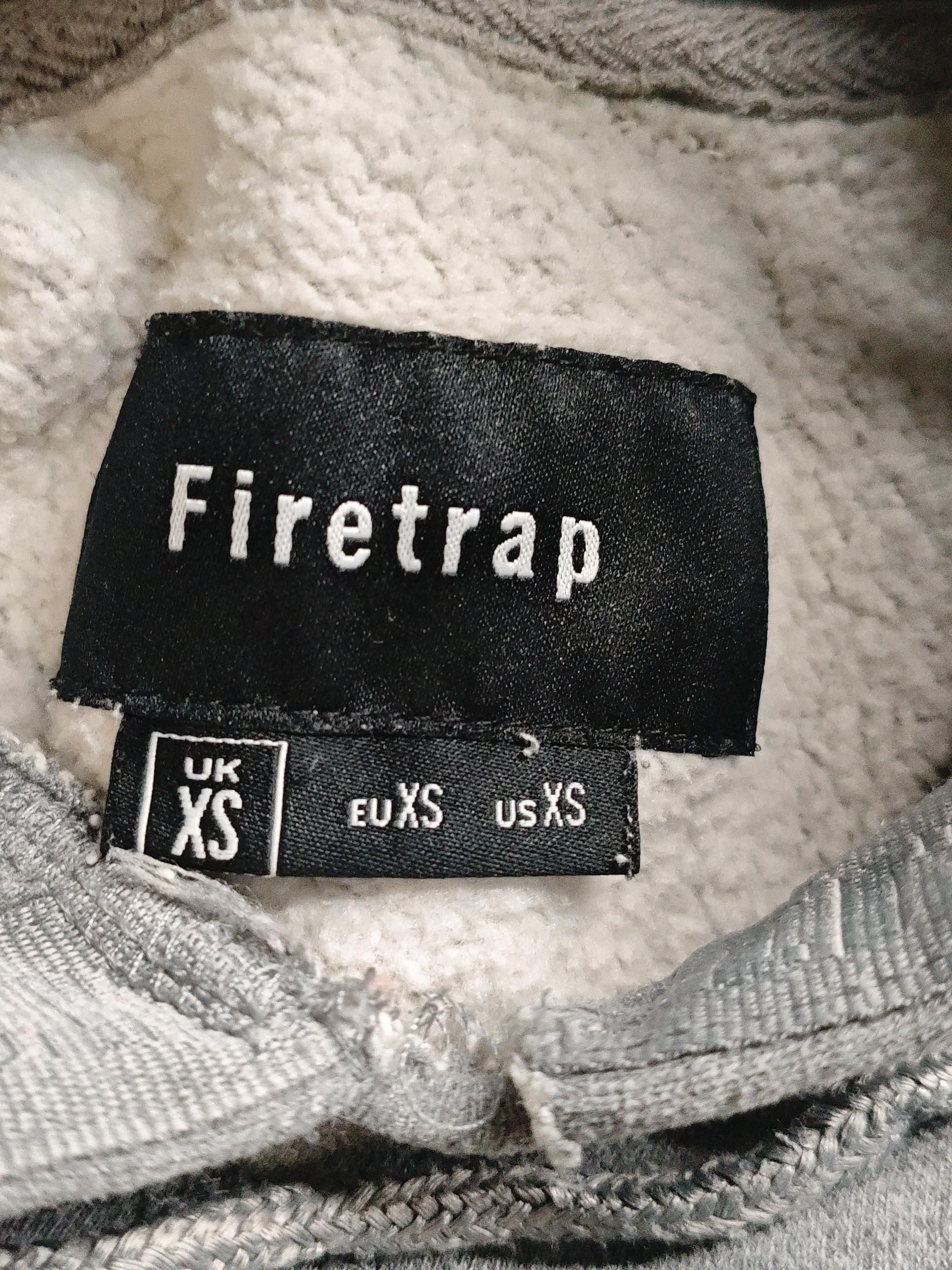 Firetrap Men's Hoodie XS Grey Graphic Cotton with Polyester Pullover - Image 6