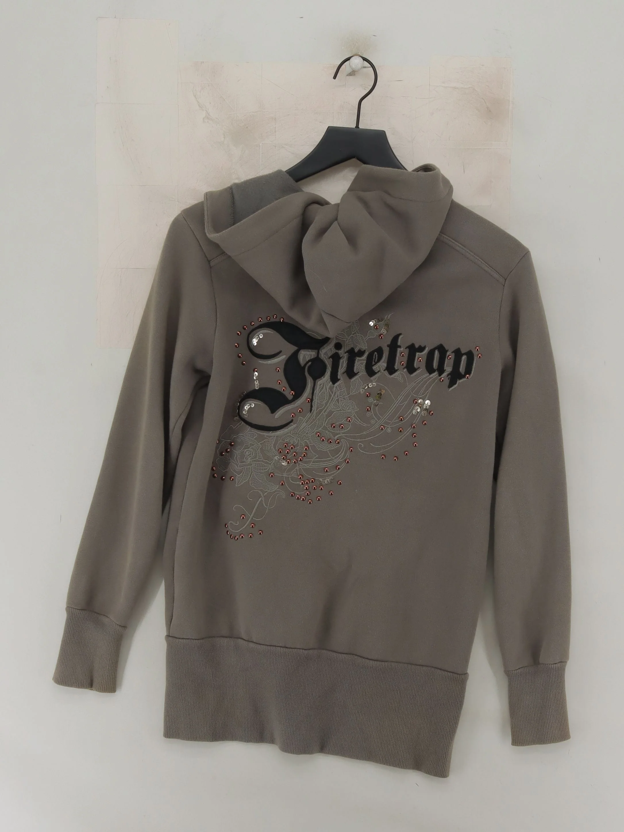 Firetrap Men's Hoodie XS Grey Graphic Cotton with Polyester Pullover - Image 2