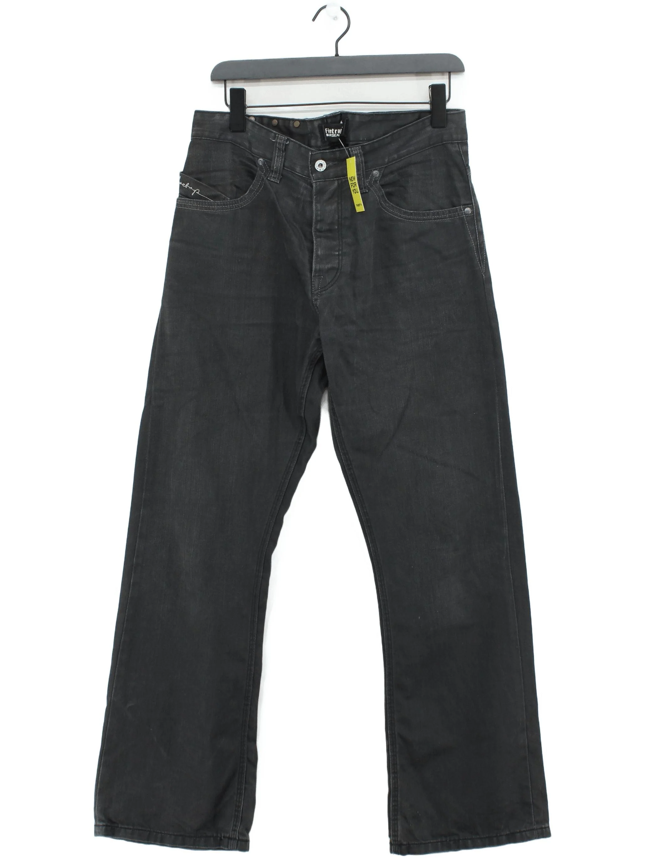 Firetrap Men's Jeans W 34 in; L 32 in Black Cotton with Nylon Straight