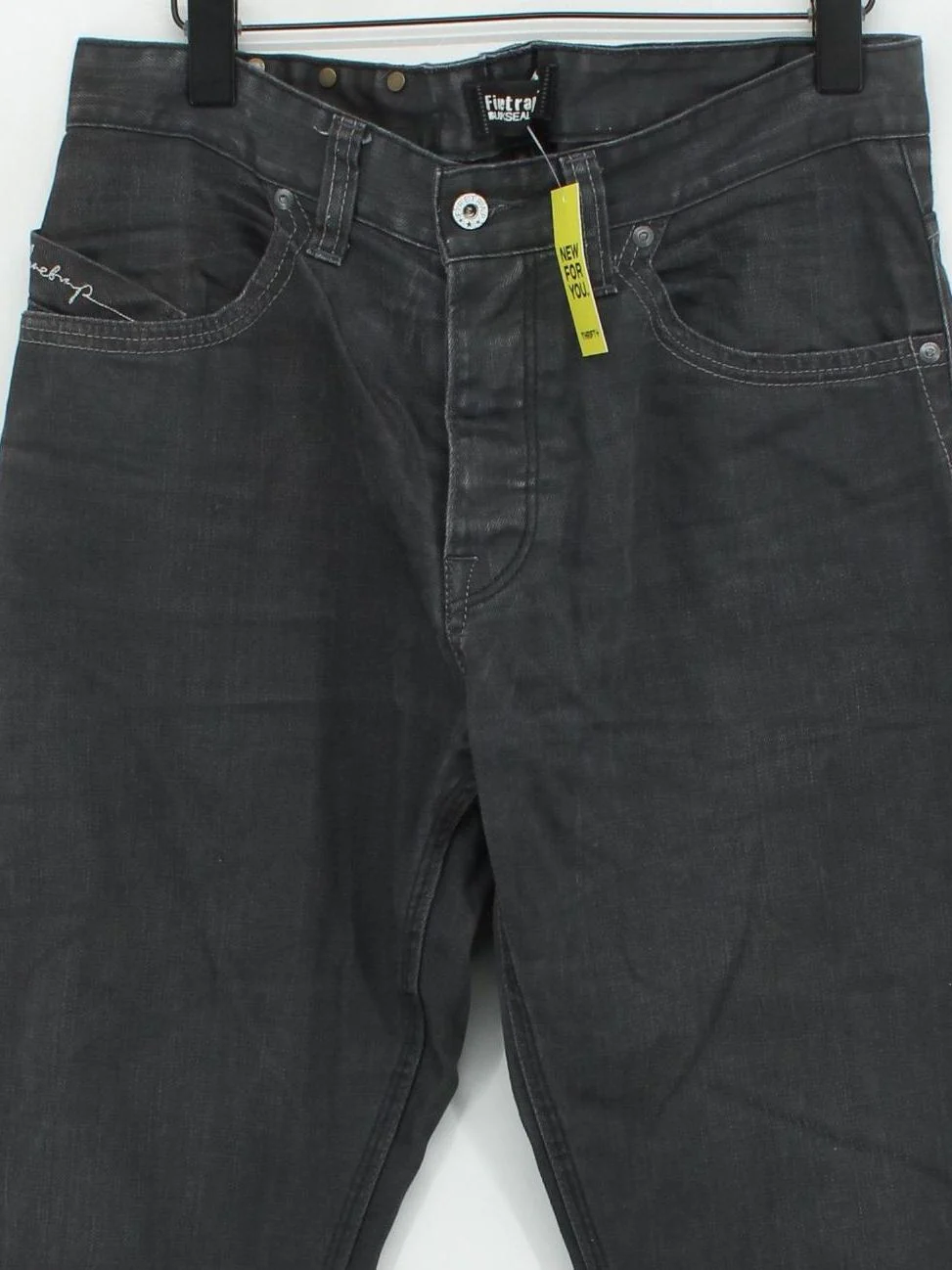 Firetrap Men's Jeans W 34 in; L 32 in Black Cotton with Nylon Straight - Image 3