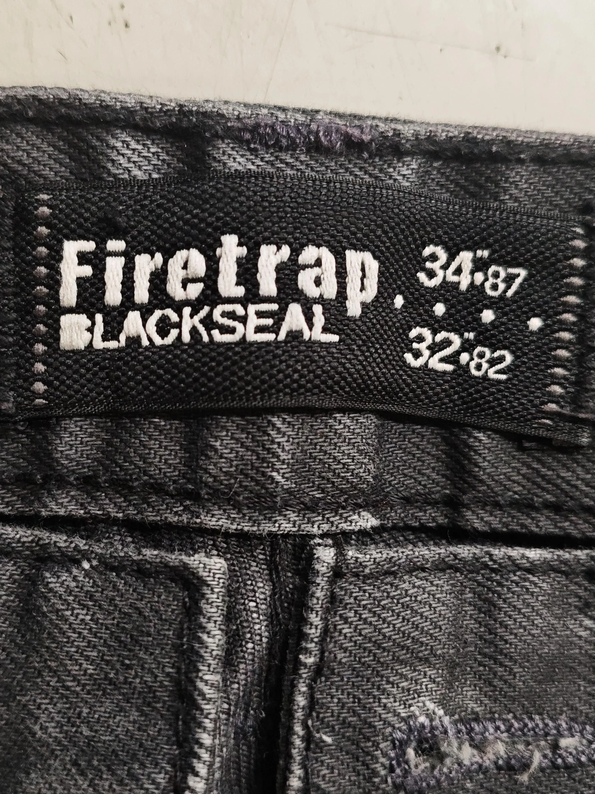Firetrap Men's Jeans W 34 in; L 32 in Black Cotton with Nylon Straight - Image 5