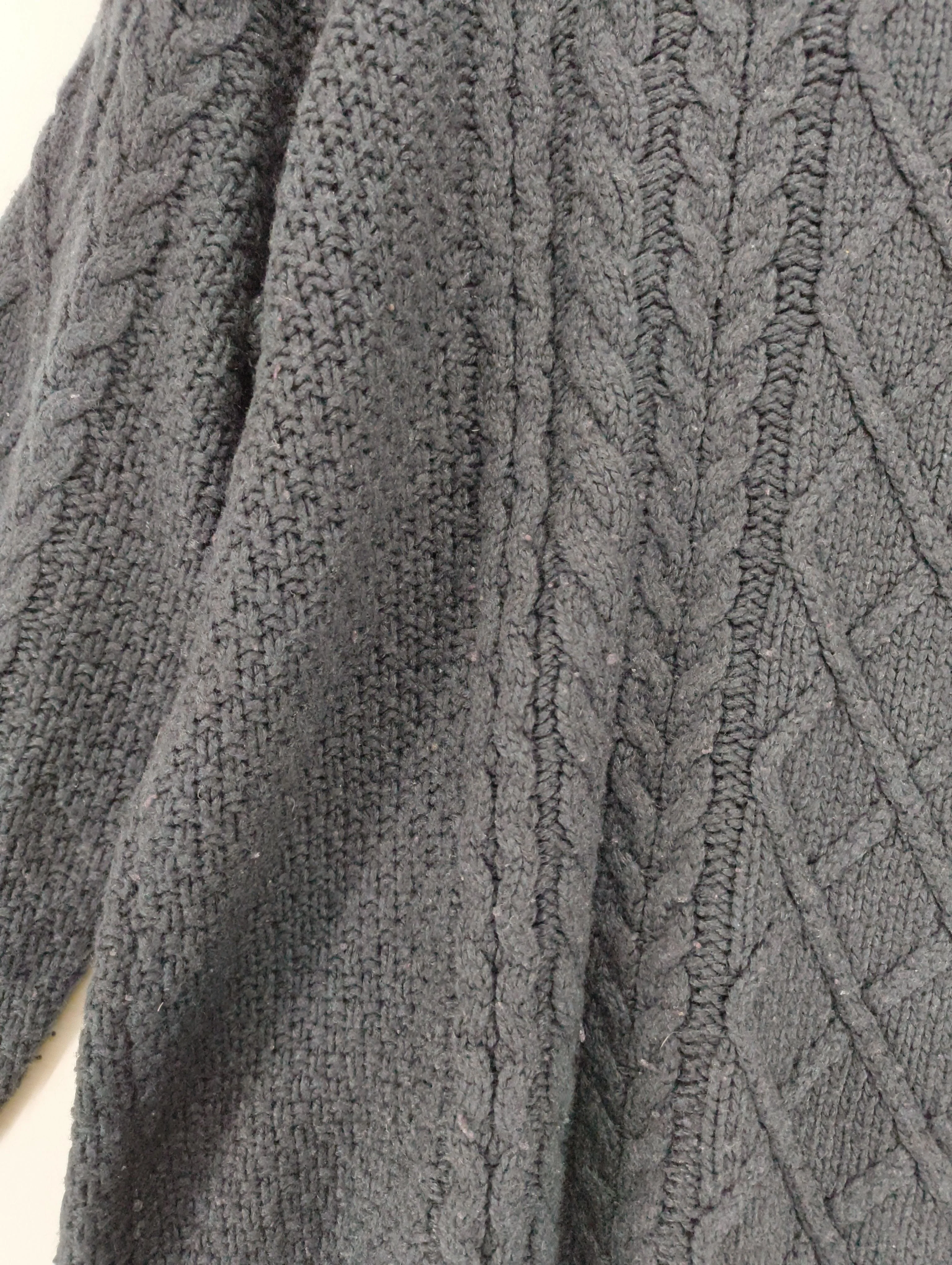 Firetrap Men's Jumper XL Black 100% Wool Crew Neck Pullover - Image 5